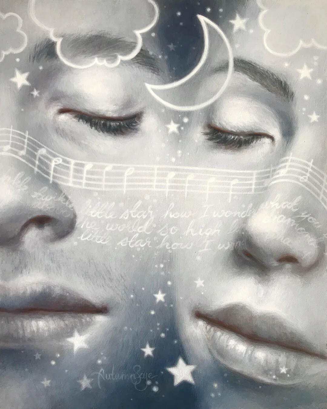  When we dream there are no borders or limits, there is barely a concept of you and me, there is levity and mystery. When we dream we communicate in symbols, our breath whispers of lullabies and nonsense, our eyelids heavy with the weight of our hopes and fears. When we dream the edges of real and imagined are blurred and we swim in the inky pools of subconscious and memories. When we dream we are dancers, fliers, giants, explorers, warriors. When we dream there are boundless possibilities. When we dream, we are together…     