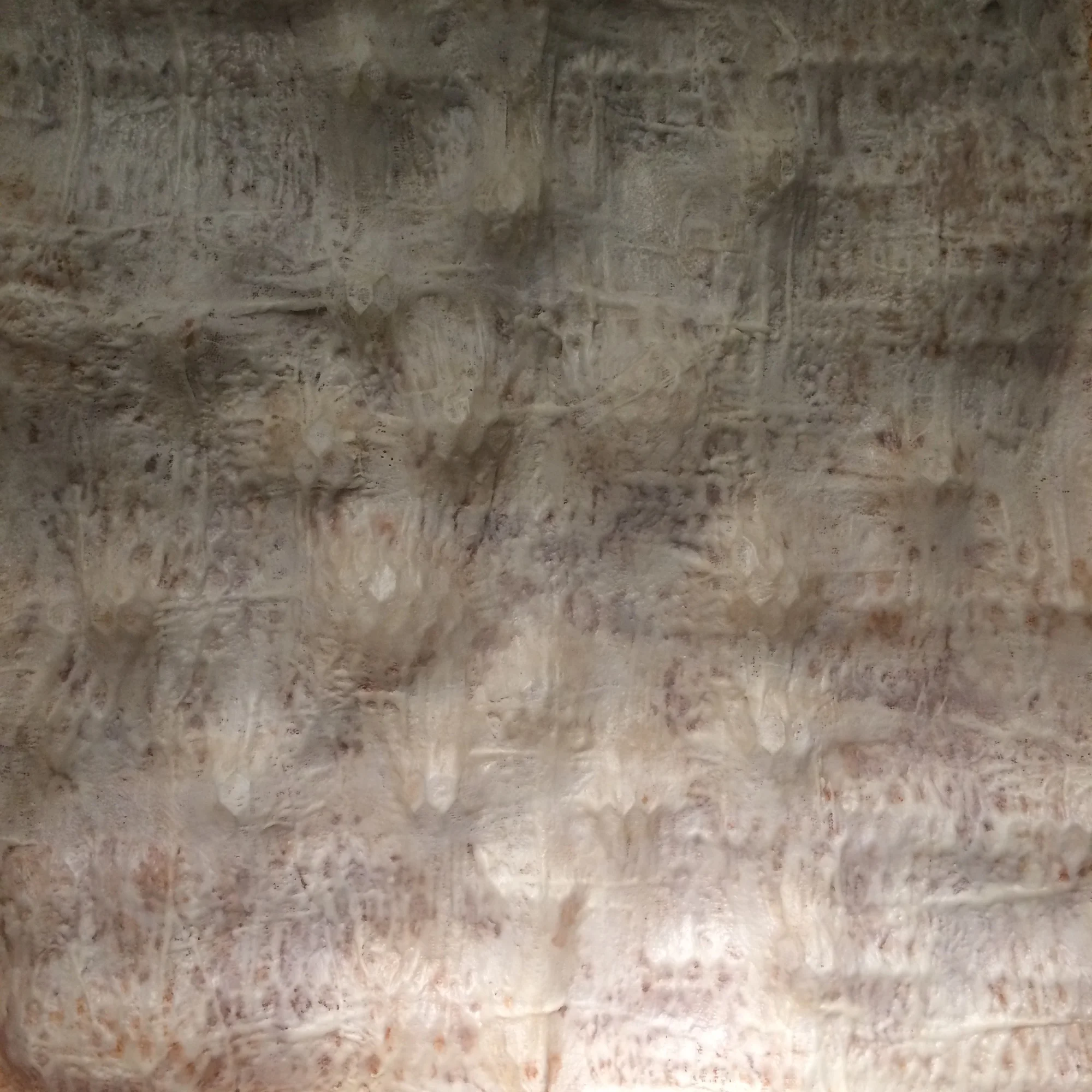  [not illuminated]  Chicken wire, cheesecloth, shellac, and beeswax.  48 x 48 inches  2017 