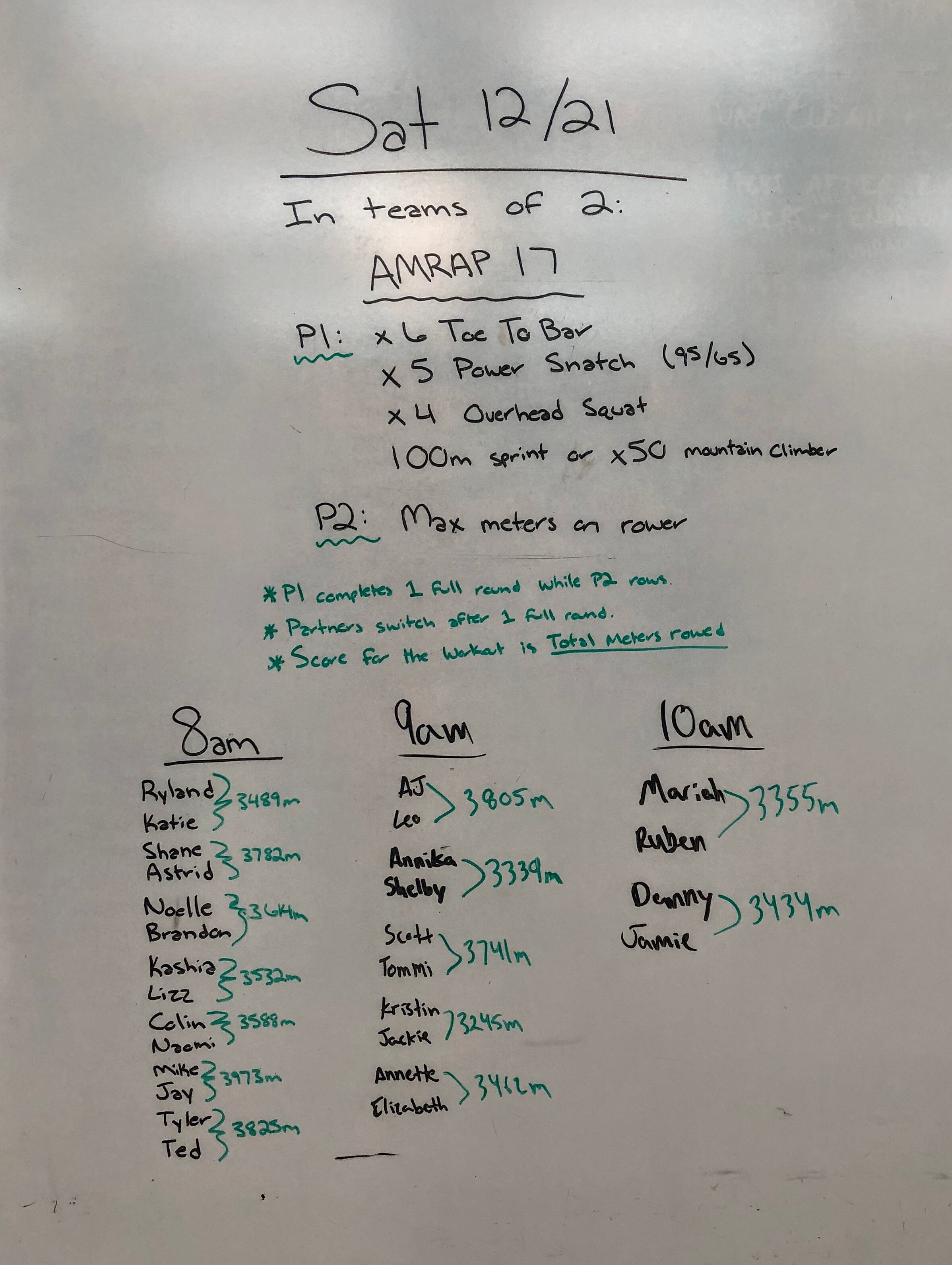 Saturday's Are For Partner WODs 20191221 — CrossFit Flagstaff
