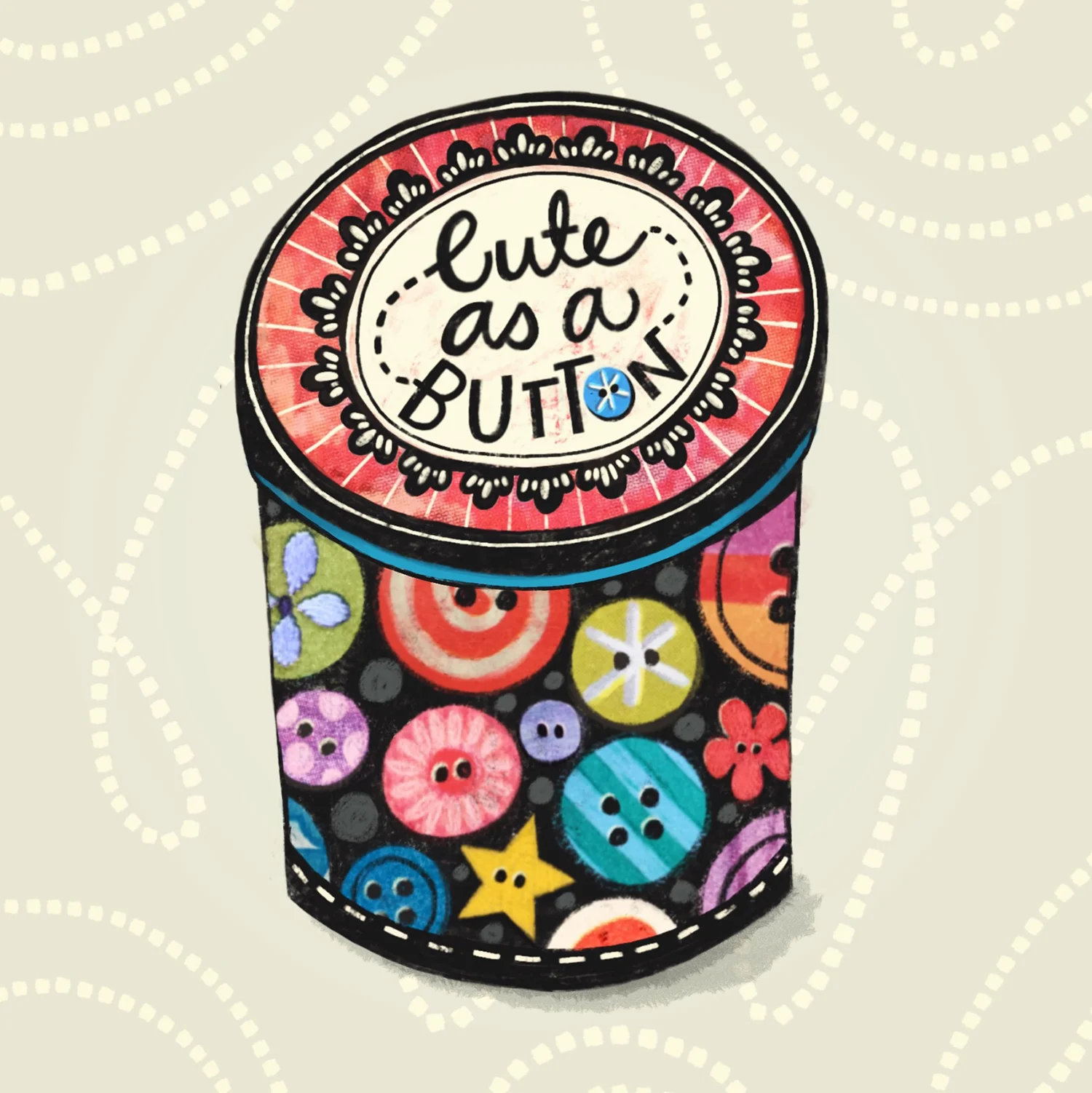 Cute As A Button - Tin