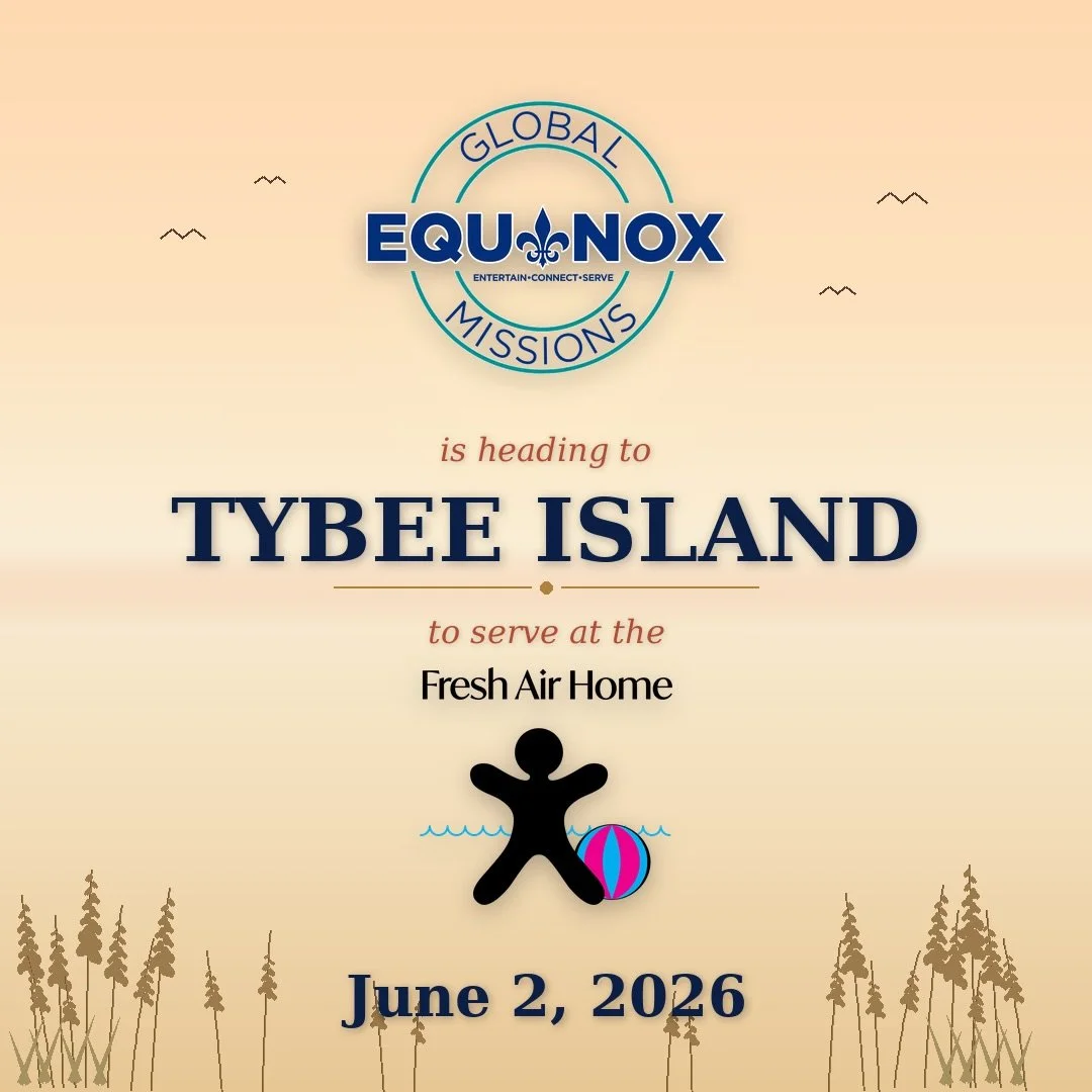Sand between our toes, sunshine on our faces, and Jesus at the center of it all.

We&rsquo;re so excited to share that Equinox Global Missions is headed to Tybee Island on June 2 to serve at Fresh Air Home: a beautiful ministry that has been pouring 