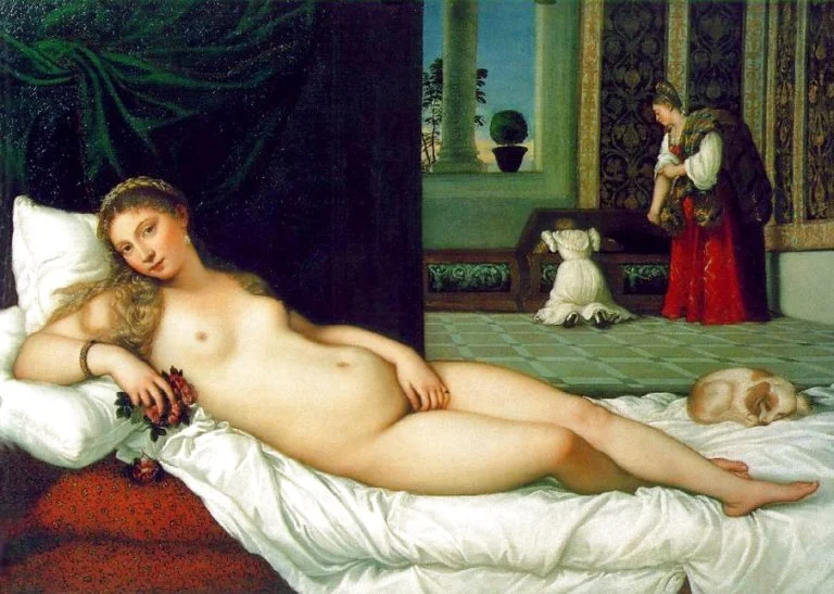 The Venus of Urbino - Titian: 1534-1538. Don’t mind me. I’m just beauty and love incarnate.
