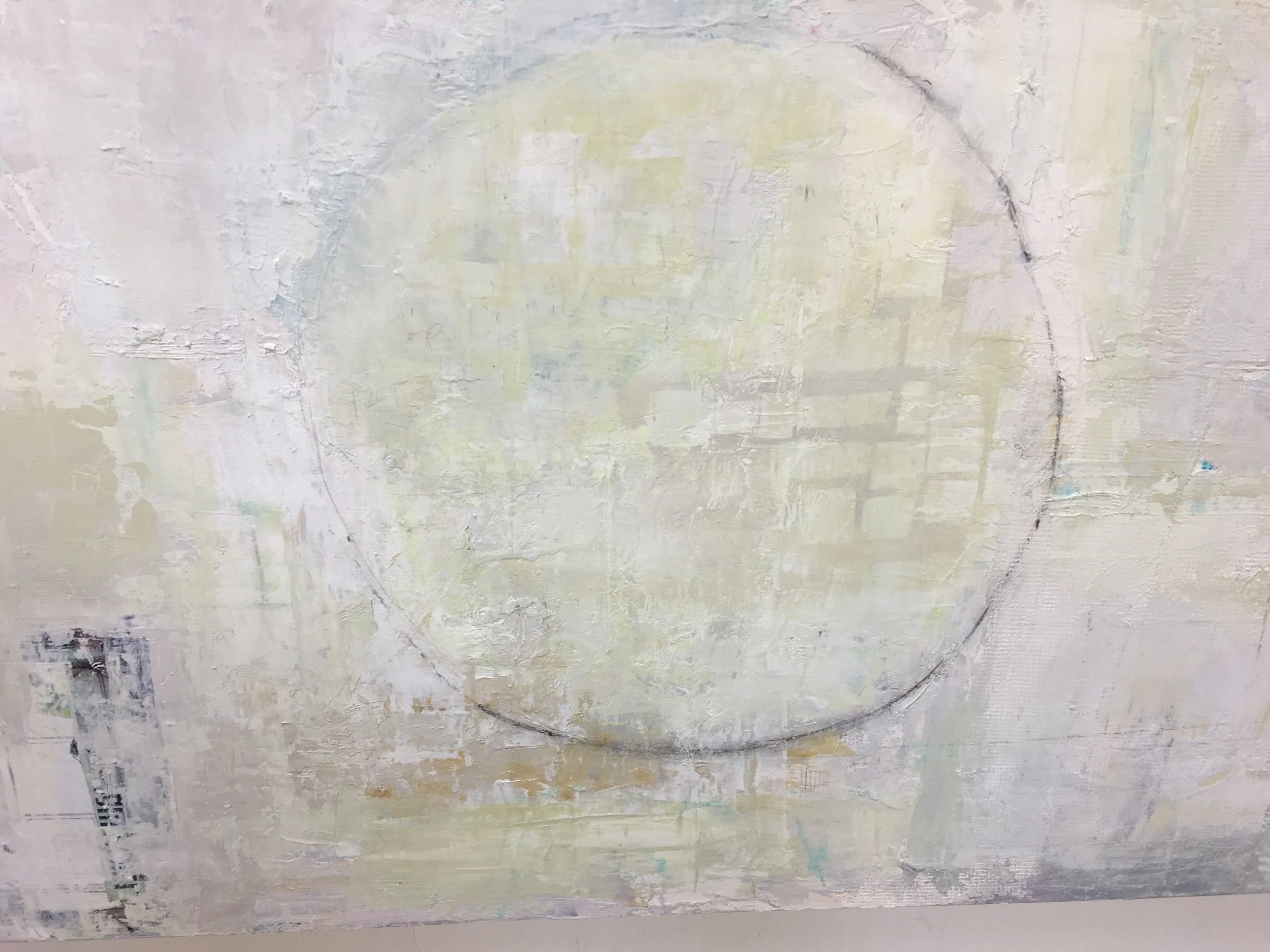  detail of  New Beginning  48”x60”, on consignment with  Huit  