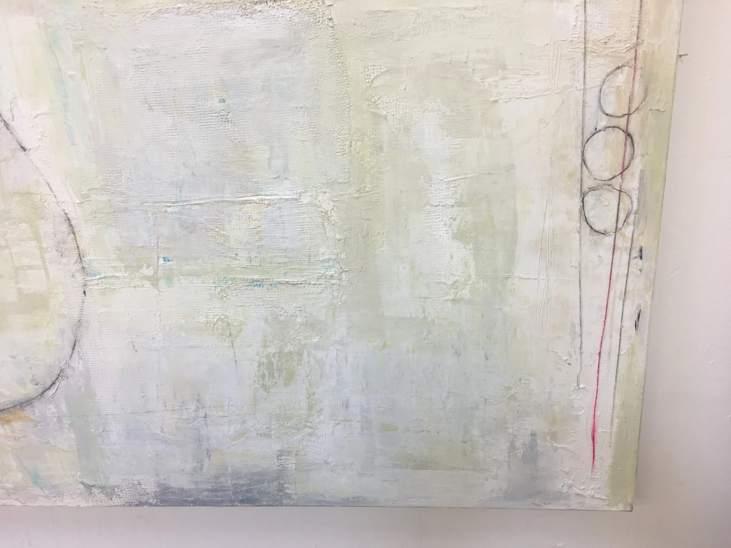  detail of  New Beginning  48”x60”, on consignment with  Huit  