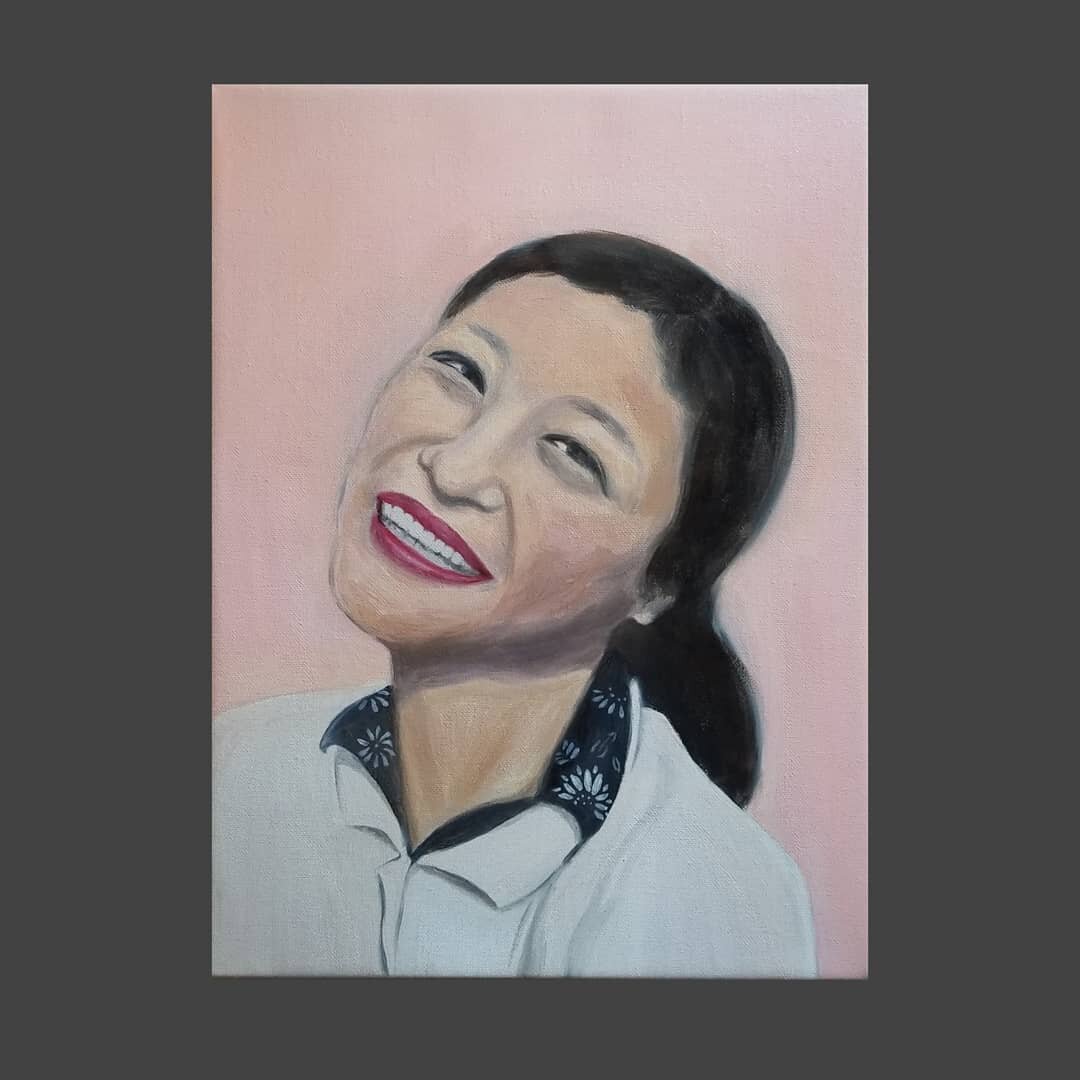 .
A portrait for my mom on my birthday. Oil on Linen. 12 x 16 inches.
.
.
.
.
.
.
.
.
.
.
.
.
.
#junehetheartist 
#fineart 
#portraitoftheday 
#oilpainting 
#portrait
#artworld 
#thecurator 
#womenempoweringwomen 
#vermontstudiocenter 
#women 
#newyo