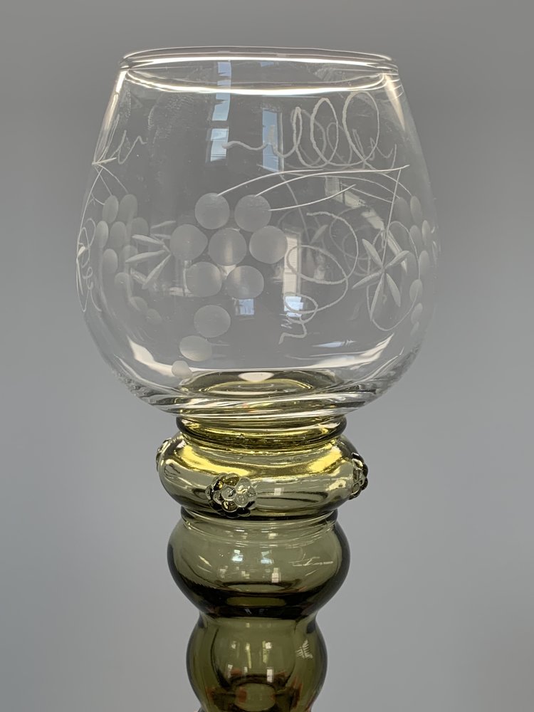 THREE VINTAGE WINE GLASSES — Marvalene