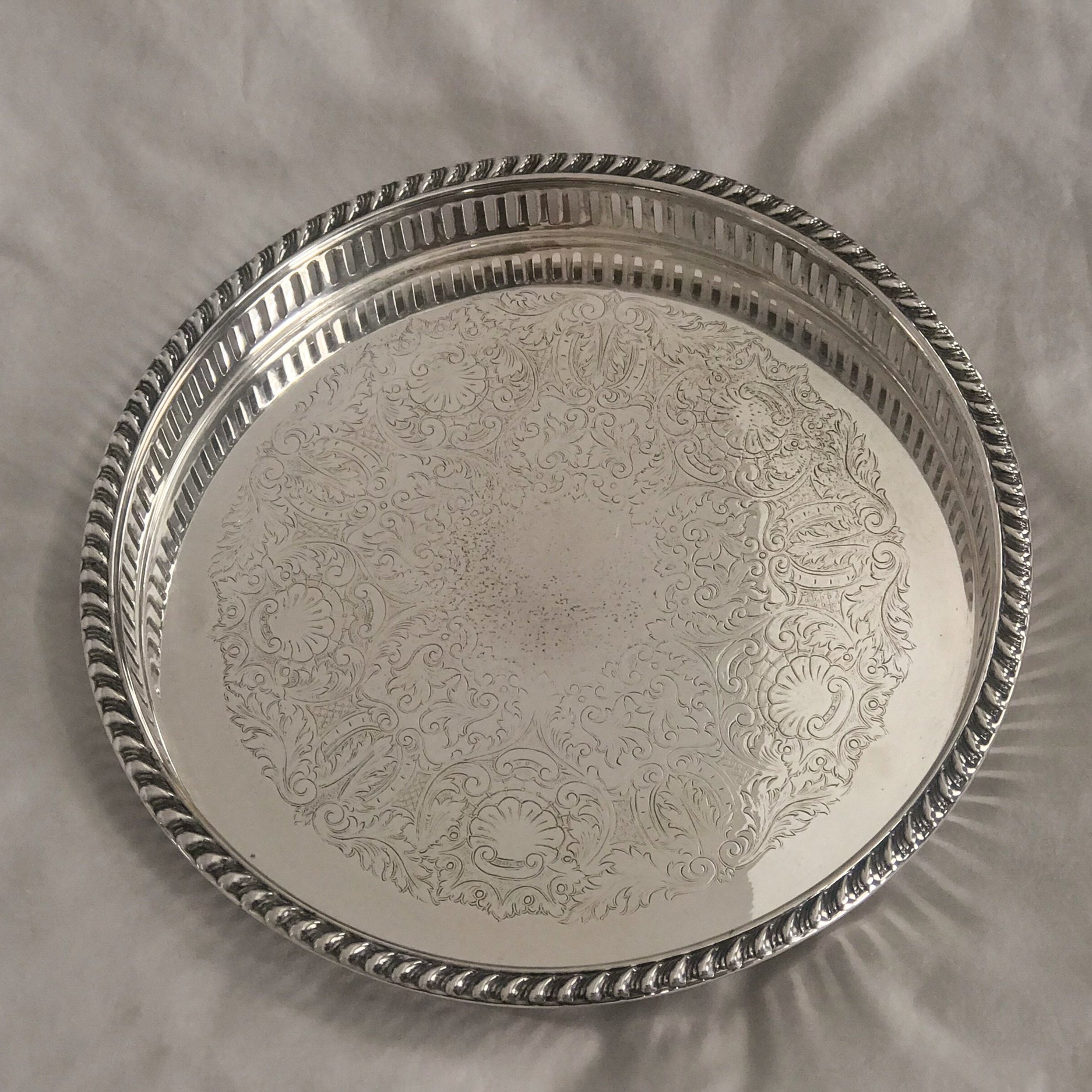 Vintage silver platter