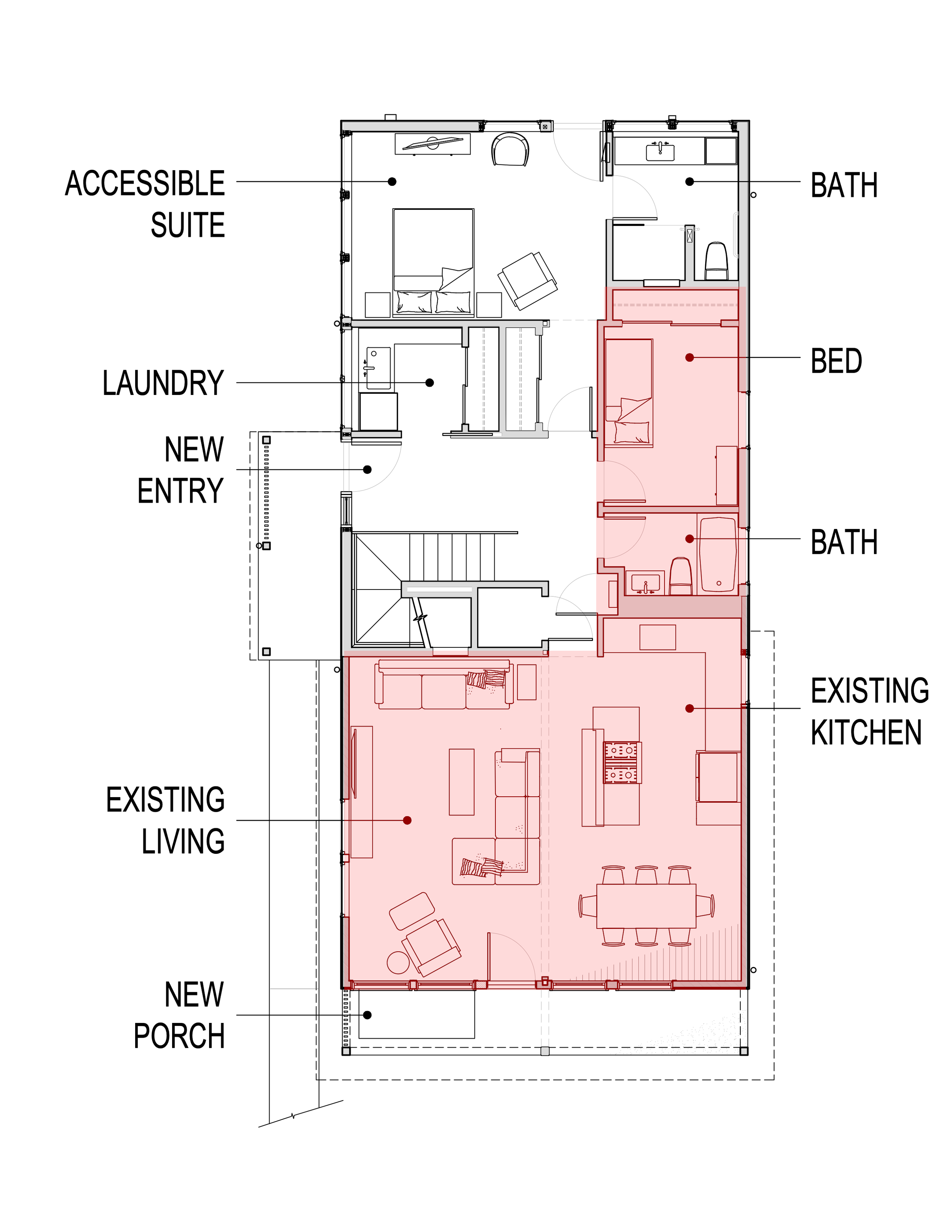  Note : Original home shaded 