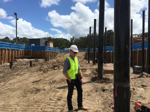 MPN Project Engineer Will Messer reviewing the progress on site.