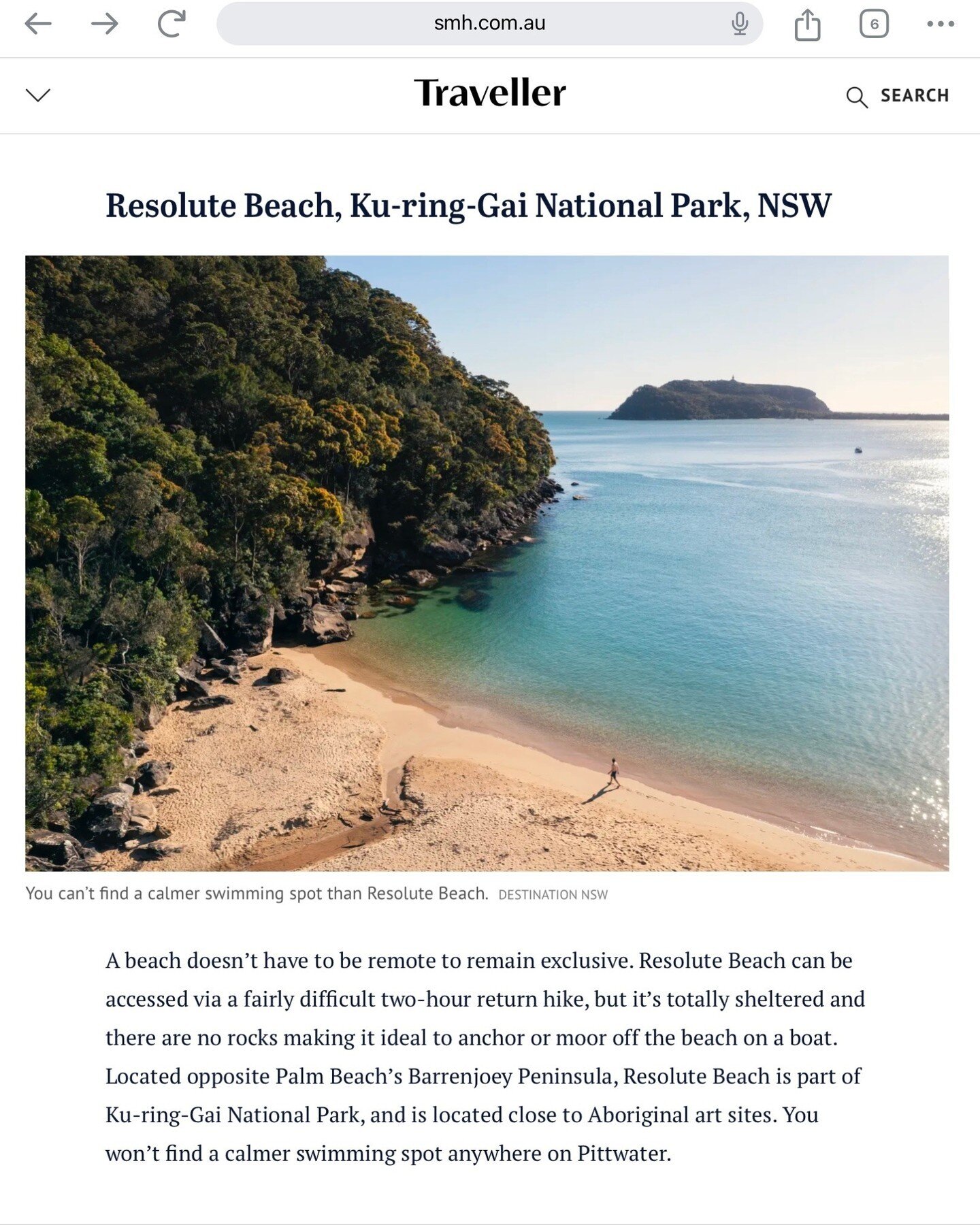 Resolute Beach being listed among the Ten amazing, hard-to-reach Aussie beaches by the Sydney Morning Herald highlights its allure and natural beauty. As an awesome spot to anchor for a swim during a Skippered Day Charter, it offers guests a chance t