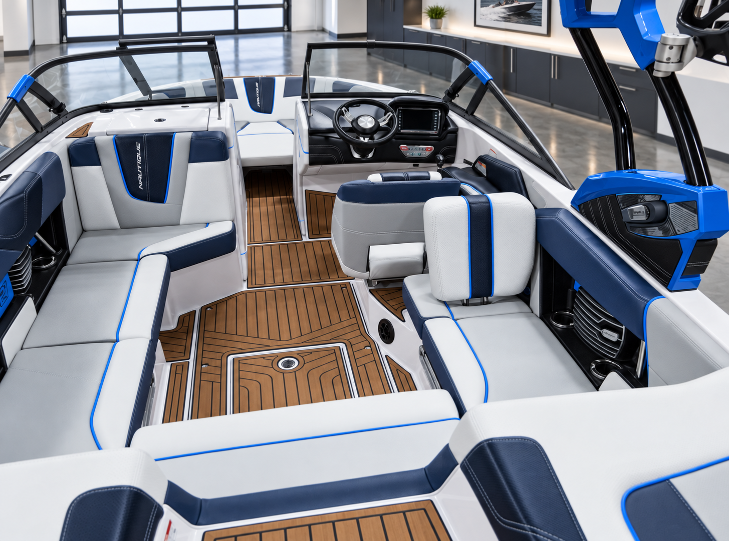 clean interior shot of detailed super air nautique