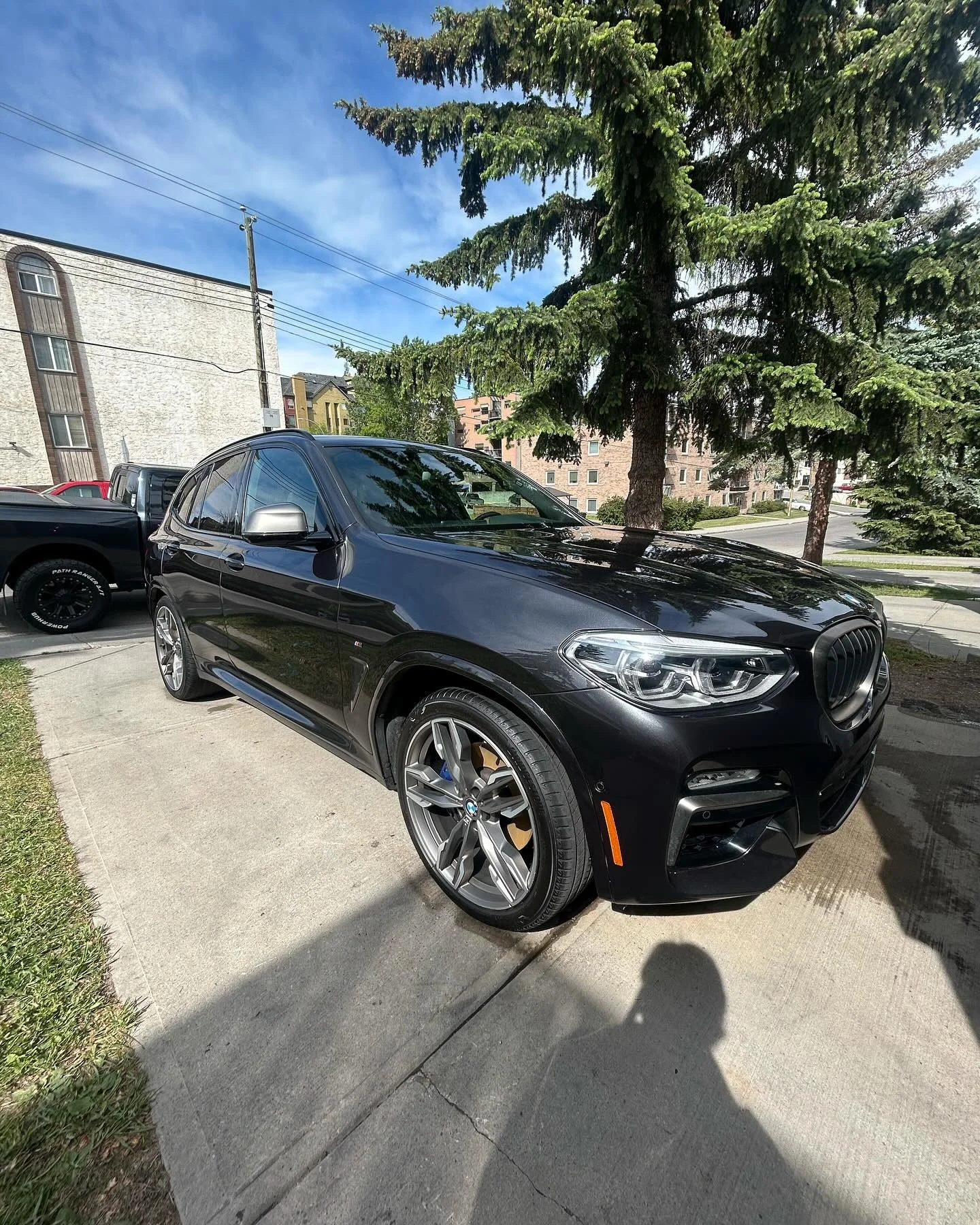 🚗🧼 LIFE IS GOOD! (with a clean car) Gold package before and afters on this X3M40i! If you&rsquo;re car has a messy interior or if you&rsquo;re wheels looks like this! Click the link in our bio. #detailing #calgary #yyc @advantageautodetailing