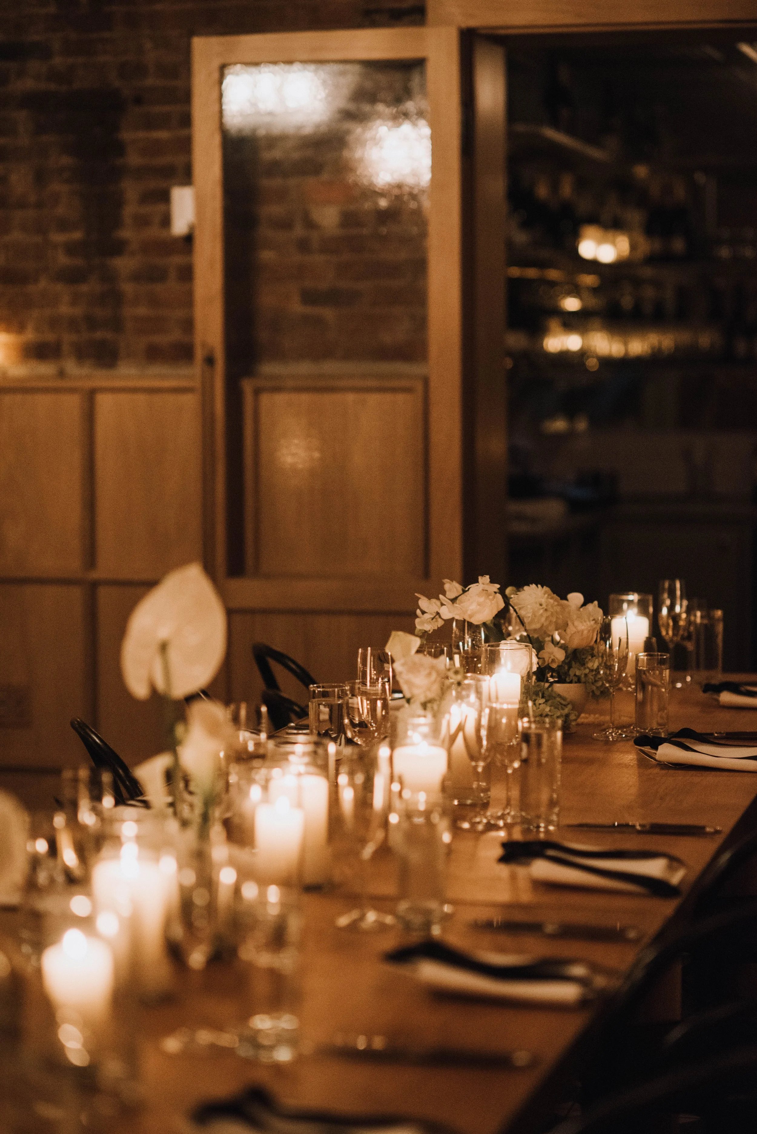Wythe Hotel cellar intimate wedding dinner