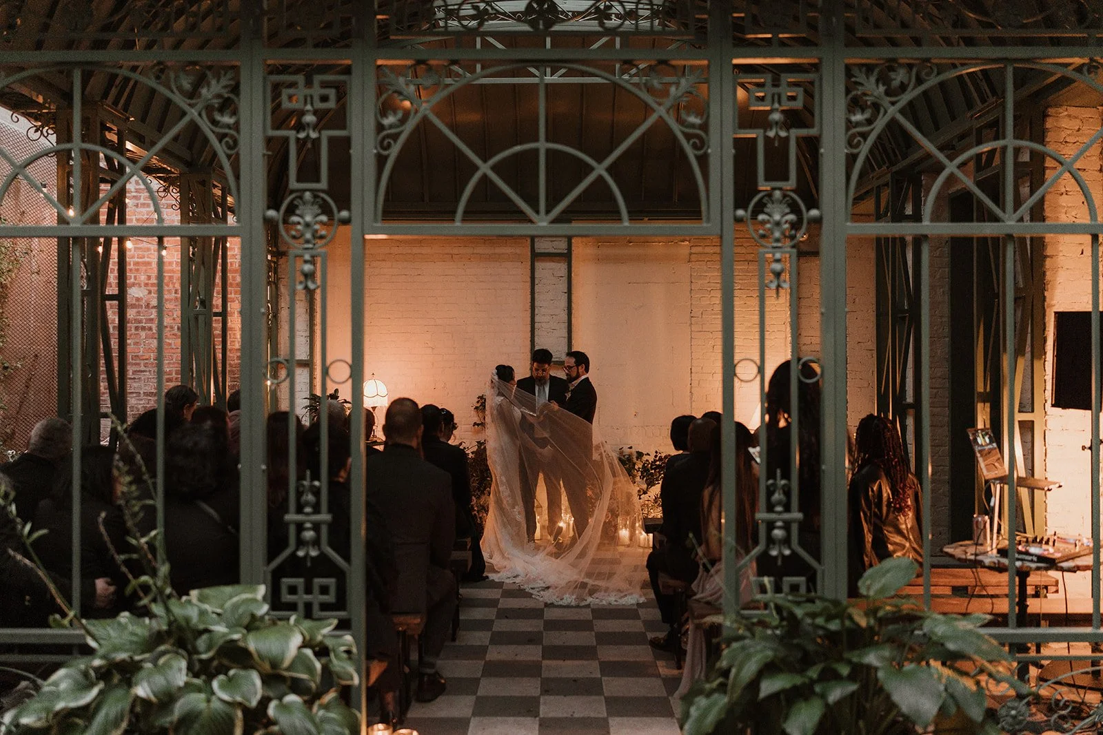 milk and rose brooklyn wedding ceremony