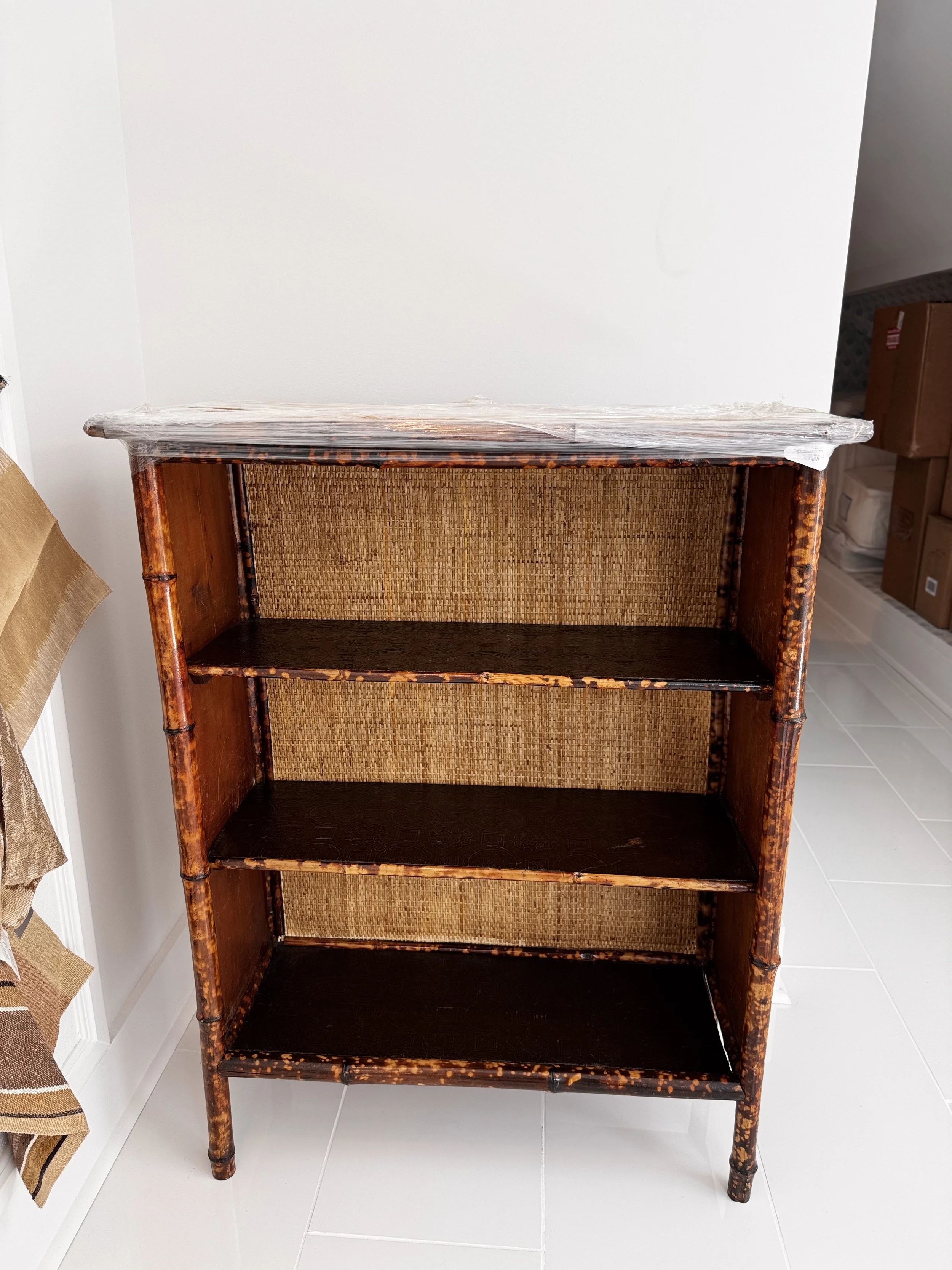 Vintage Bamboo Bookshelf