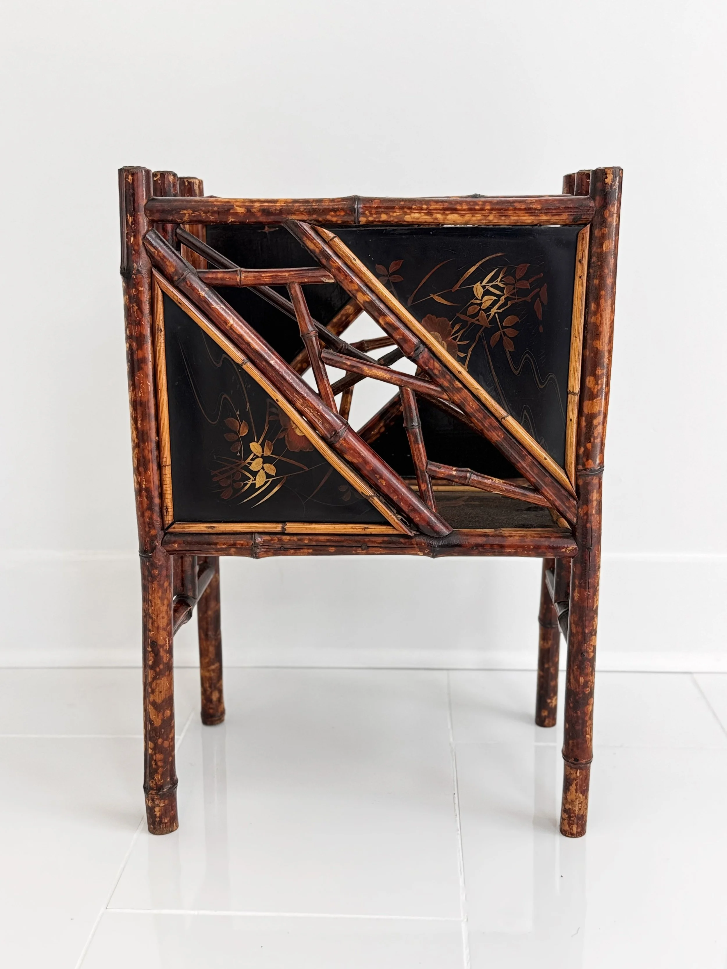 Vintage Bamboo Magazine Rack