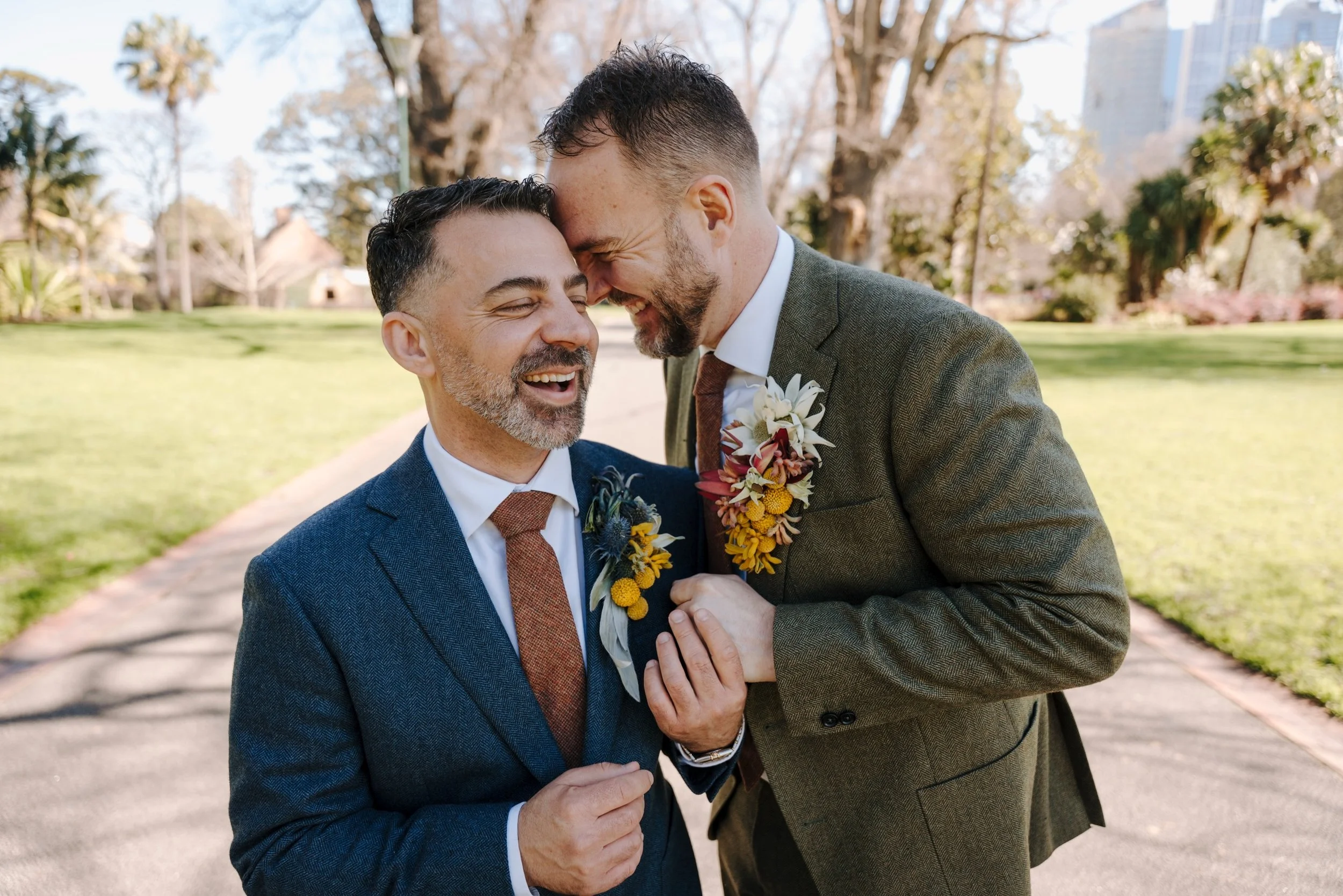 What an honour to photograph Dean and Barry&rsquo;s wedding yesterday! Watching their relationship blossom over the past few years has been magical. What an incredible day full of love and laughter 🧡

@rupertonrupert 
@tweedtwigs 
@natsproal.melbour