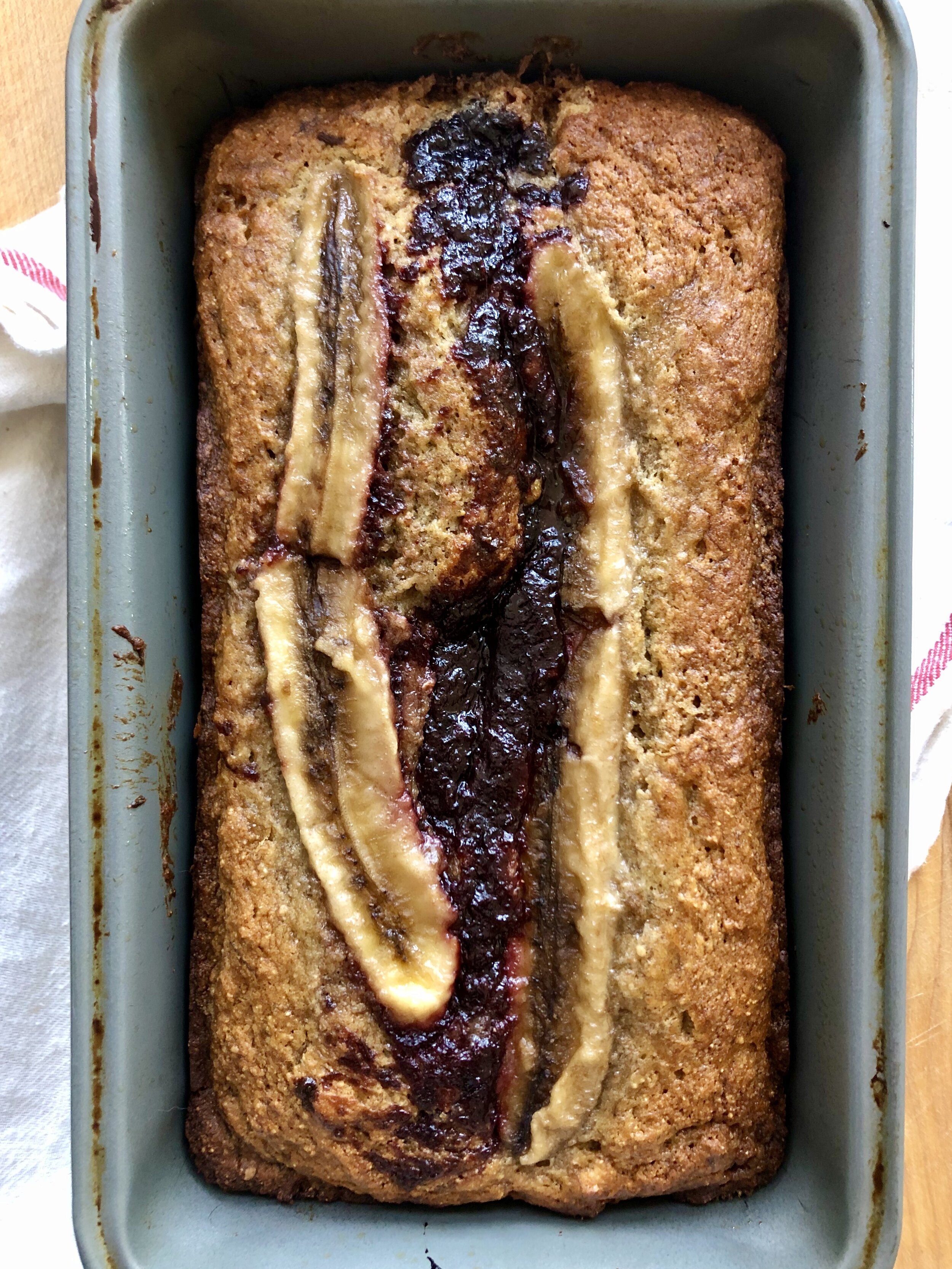 PB&amp;J Banana Bread