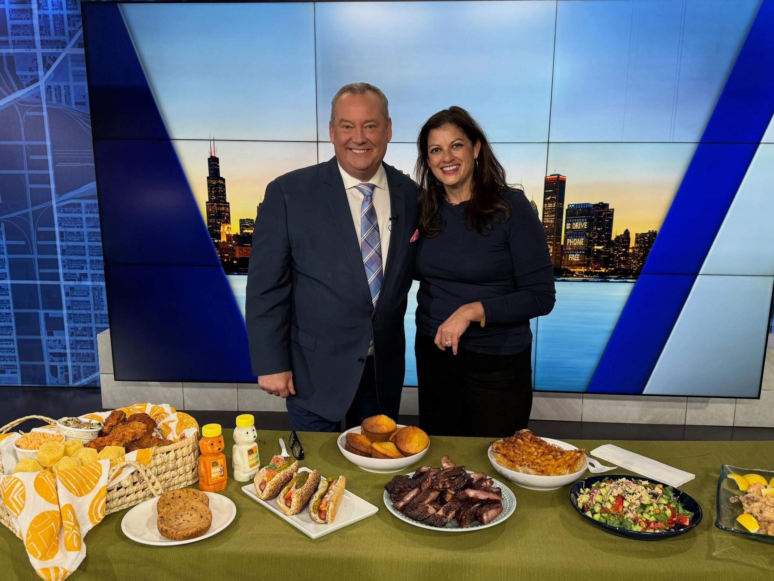 Thank you, @kmillerlib and @patrickt.elwood for having me on @wgnnews to talk about the best things to get from restaurants, bakeries, cafes, and hot dog stands in Chicago this summer! So glad to feature @piccolosognorestaurant, @soulandsmoke, @honey