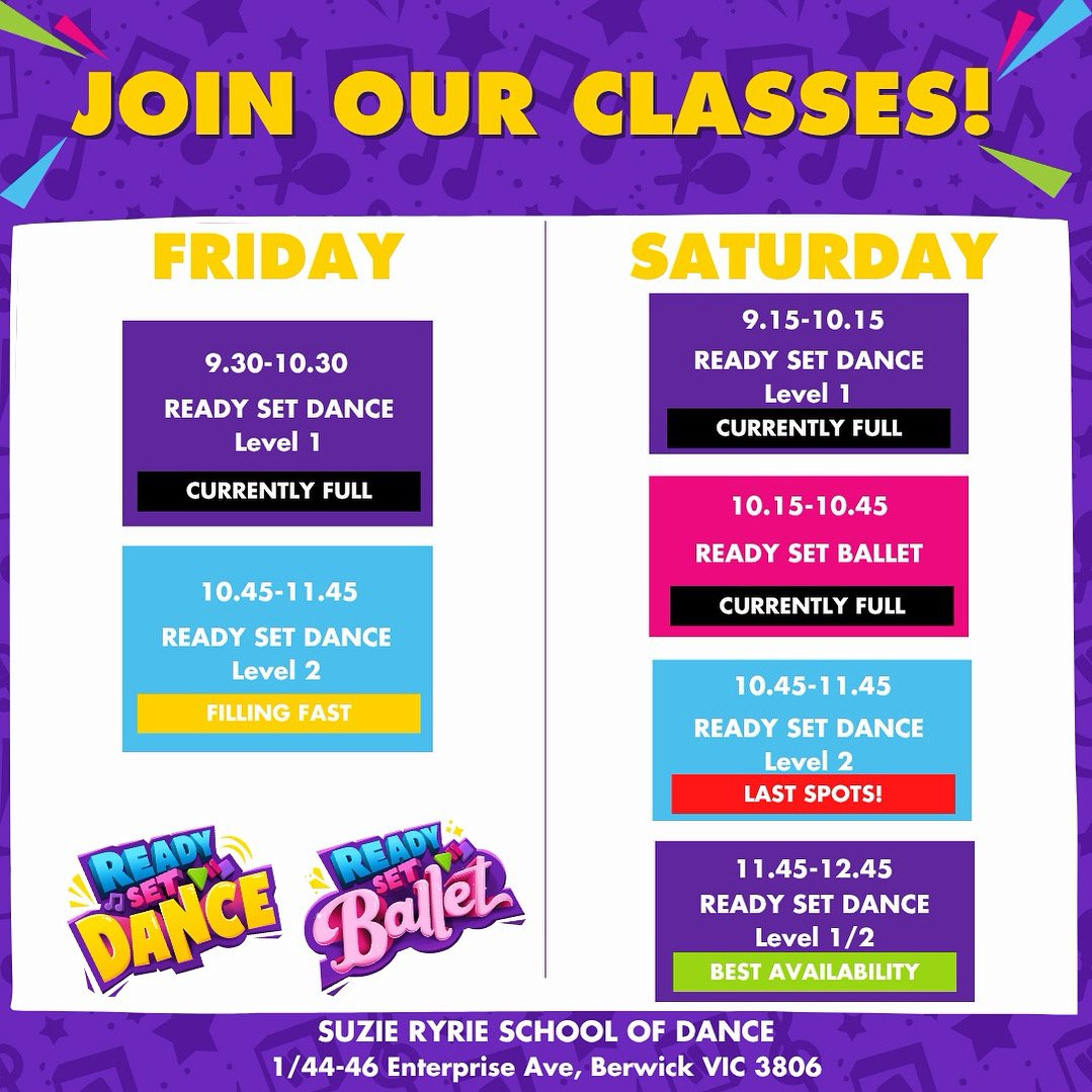 READY SET DANCE — Suzie Ryrie School of Dance