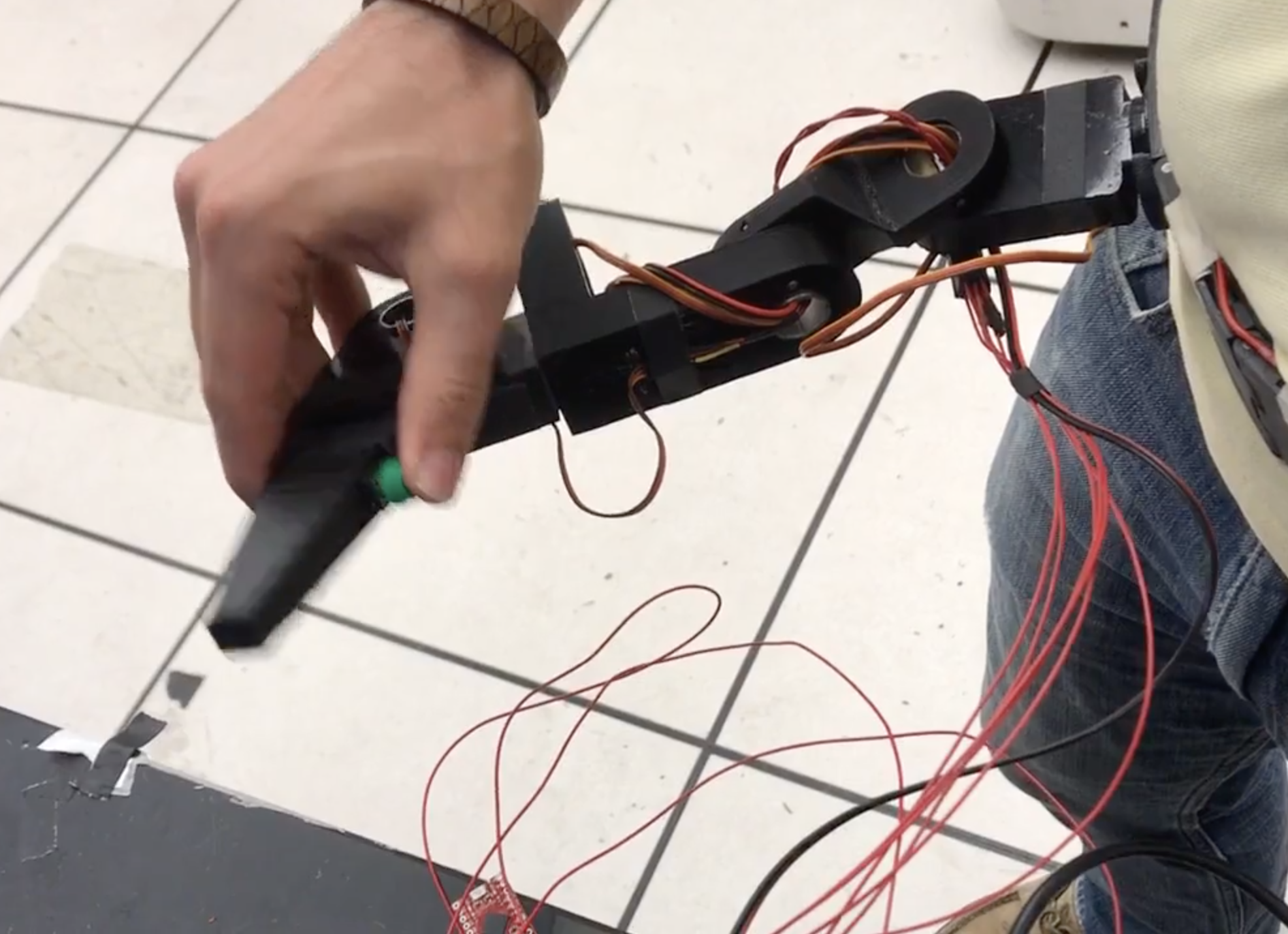 Testing an early "smart brake" prototype