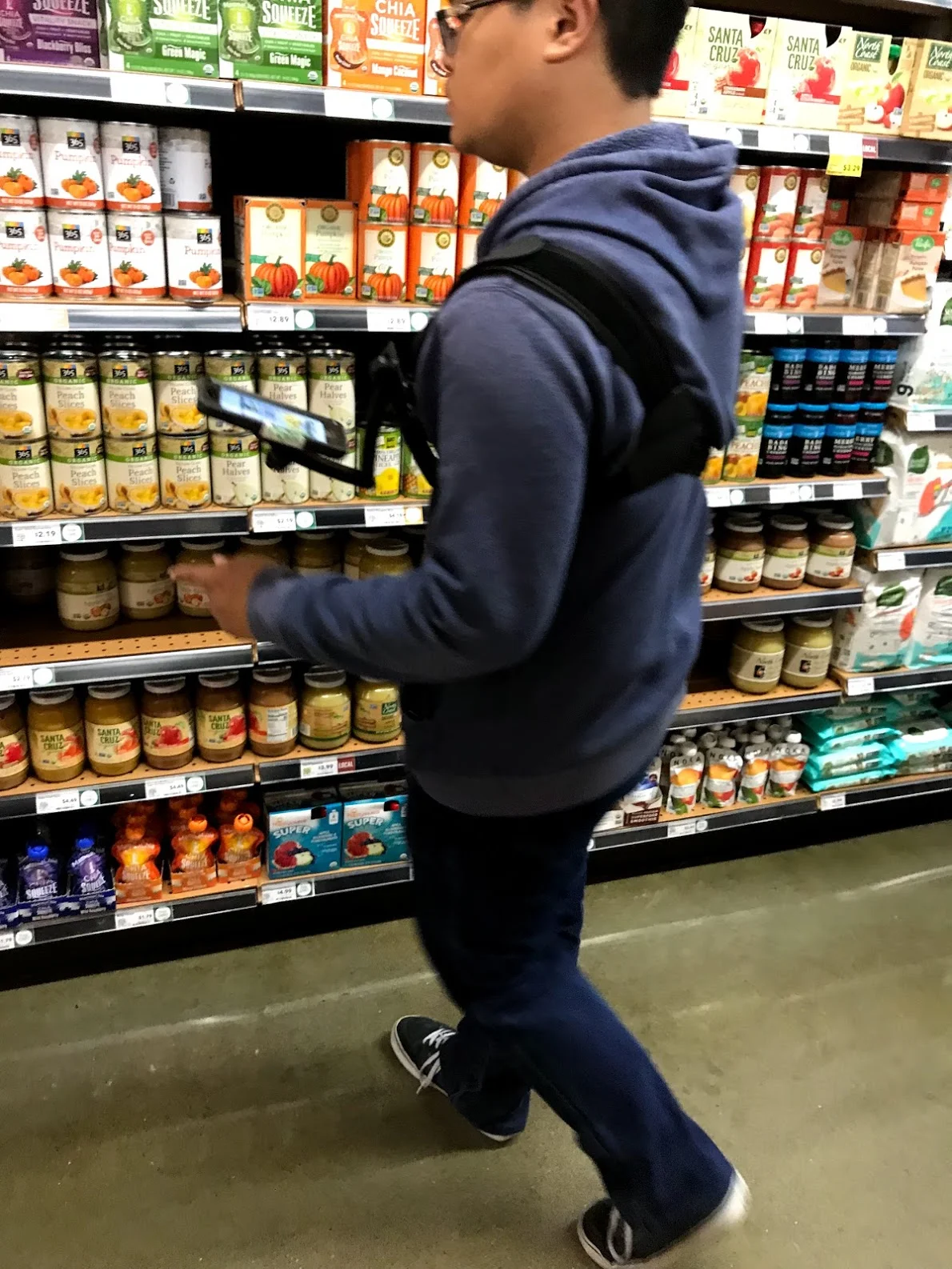 Scanning for professional grocery shoppers