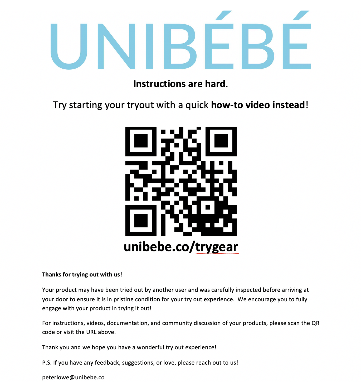 An insert we designed that linked parents directly to...