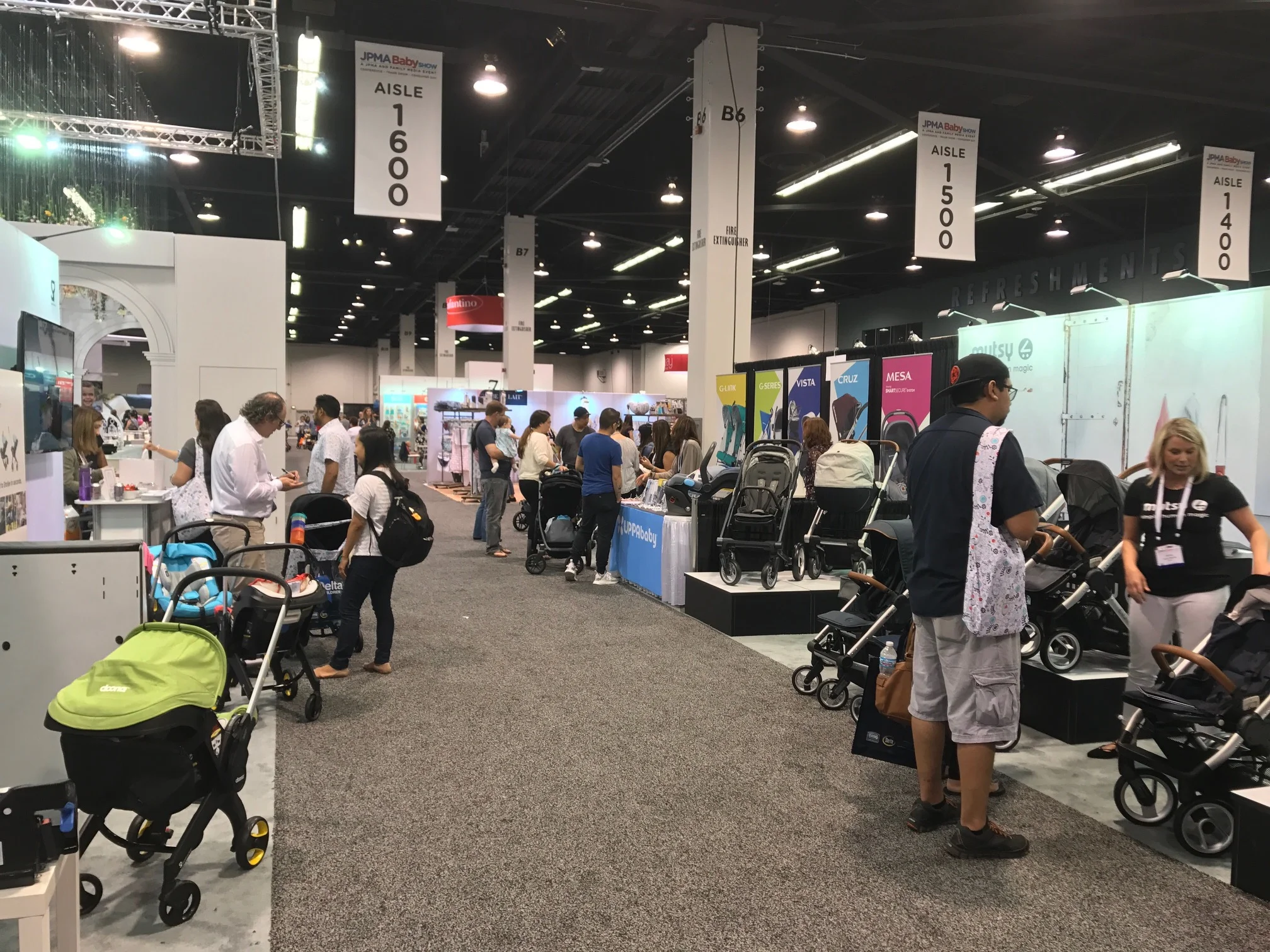 Gathering feedback at the Juvenile Products Manufacturers Expo in Los Angeles