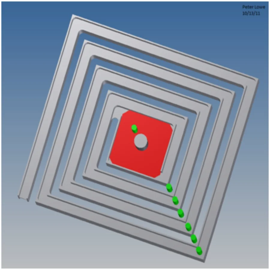 Detail 3D model: top view