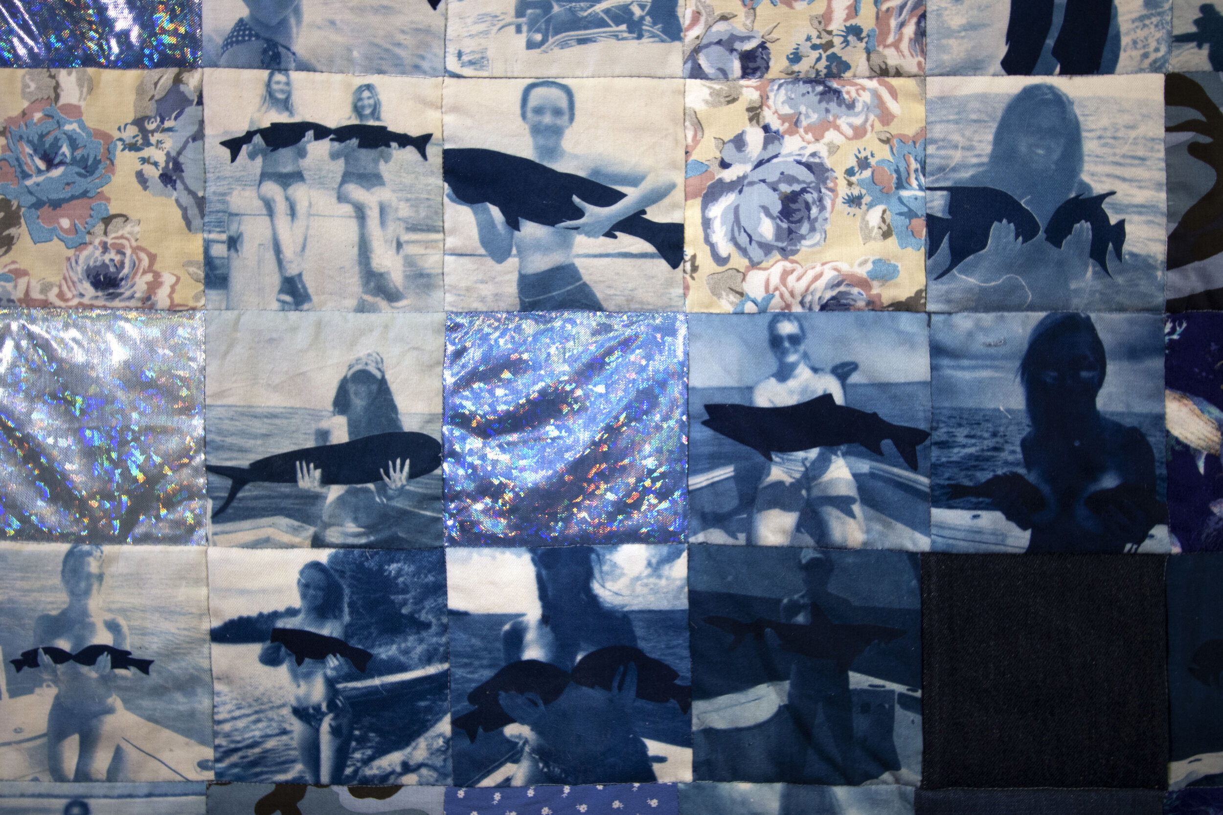 Ocean Memorial Quilt (Fish Bras) (detail)