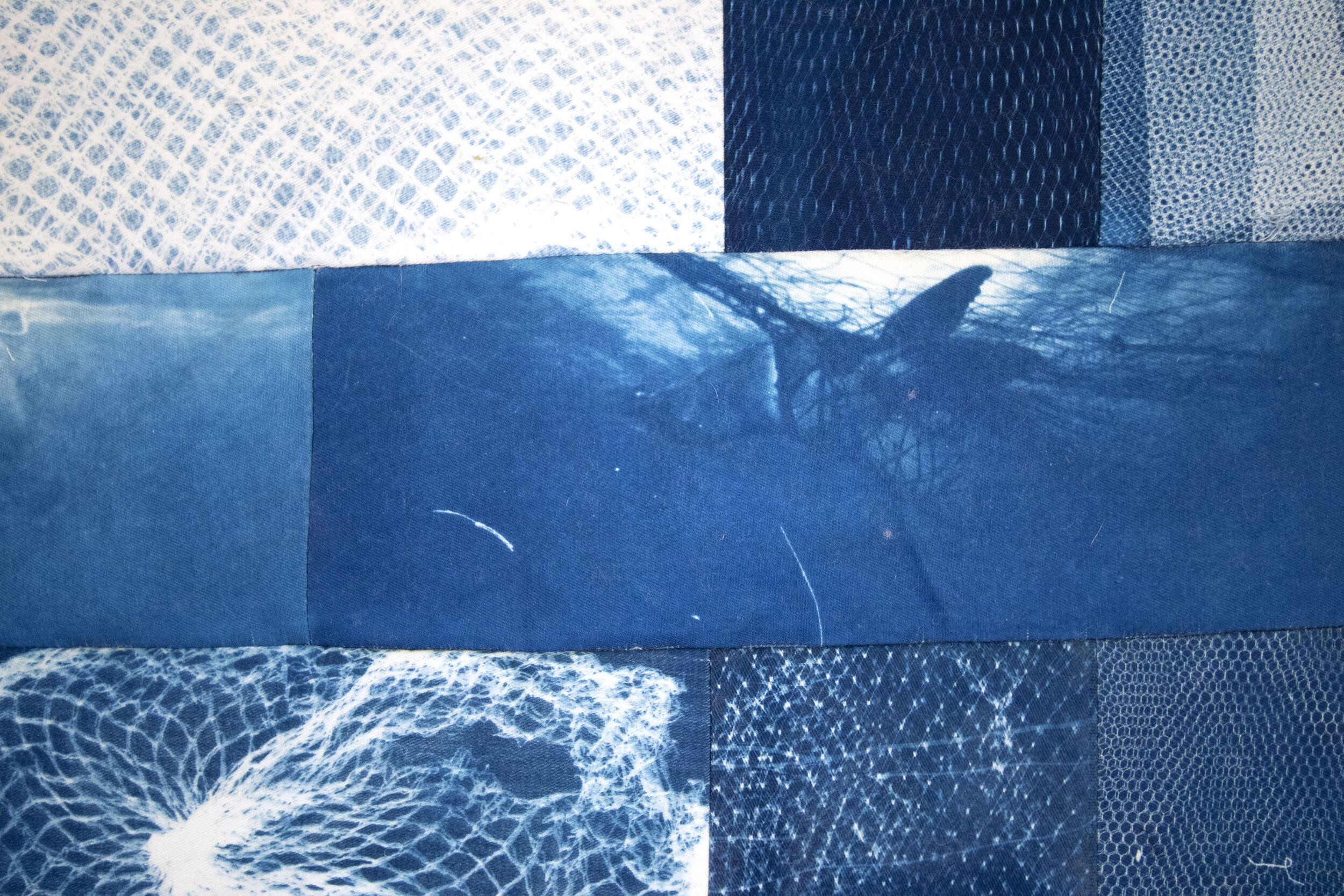 Ocean Memorial Baby Quilt (Bycatch) (detail)