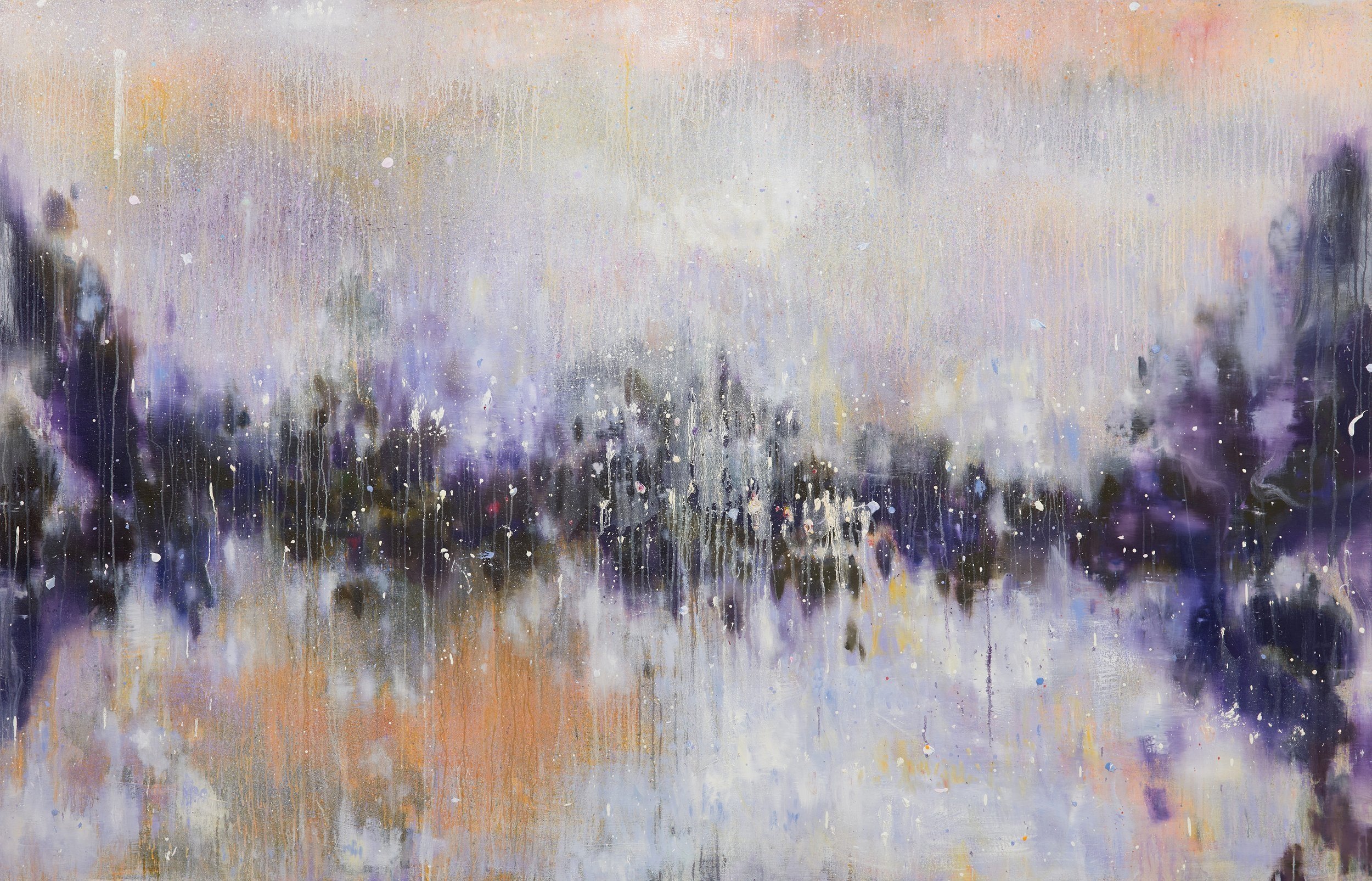 Nijiumi, 280 × 180 cm, oil and acrylic on canvas, 2023