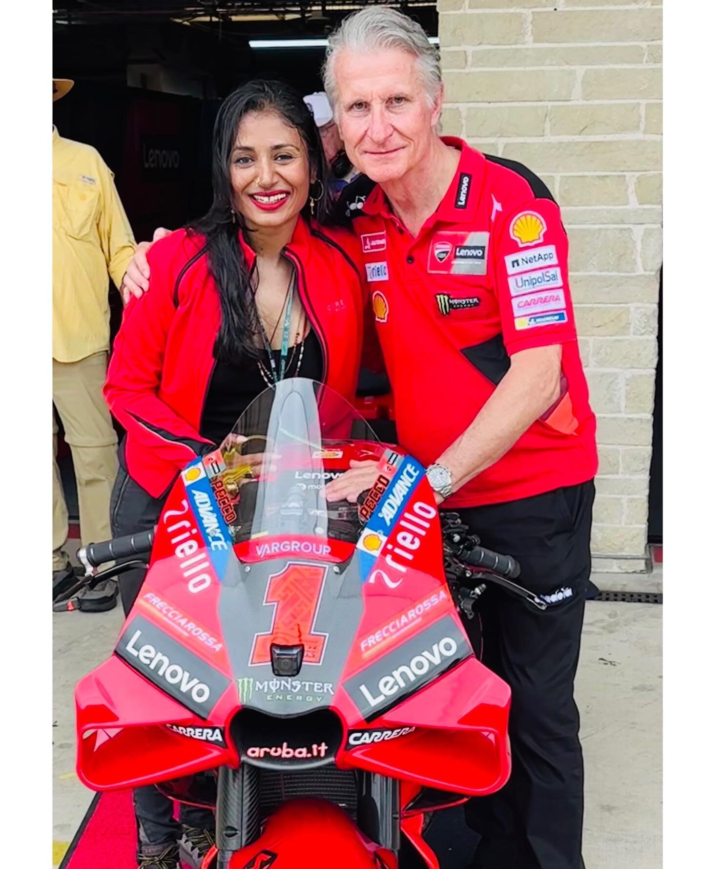 🇮🇹 + 🇧🇩 heat!🥰 Thank you Paolo @paolociabatti &amp; Ducati @ducaticorse family for your gracious hospitality and care + so much fun on the paddock‼️

Slide 2: Legendary Eraldo Ferracci vibing strong 85 years young 🙏🏾❤️✨

🏁: #behindthescenes f