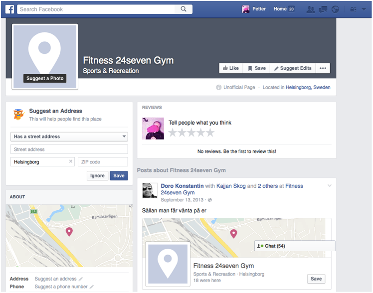A typical, fake Facebook page with no branding, no contact information but lots of activity