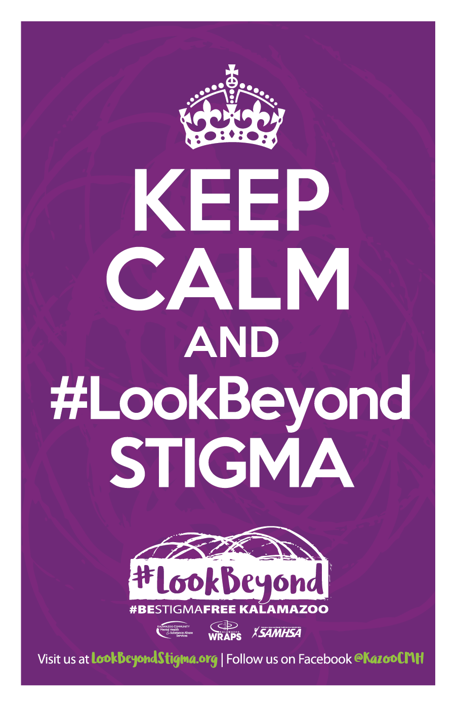 #LookBeyond Keep Calm Poster in Purple