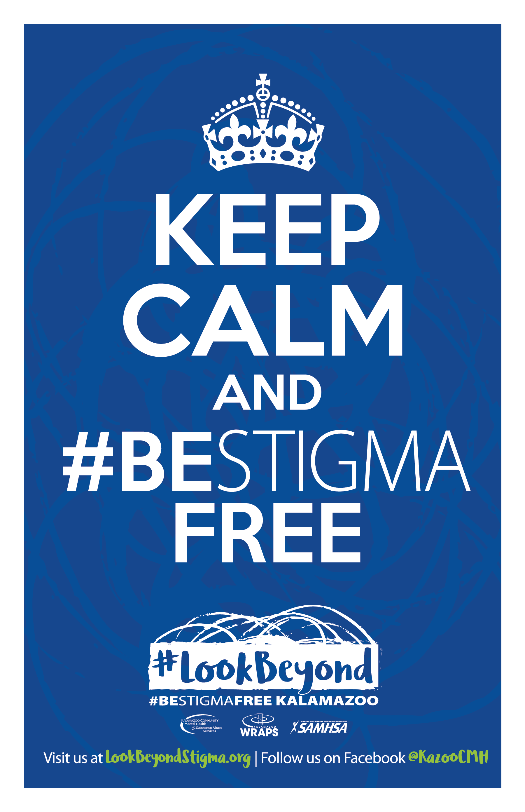 #LookBeyond Keep Calm Poster Blue