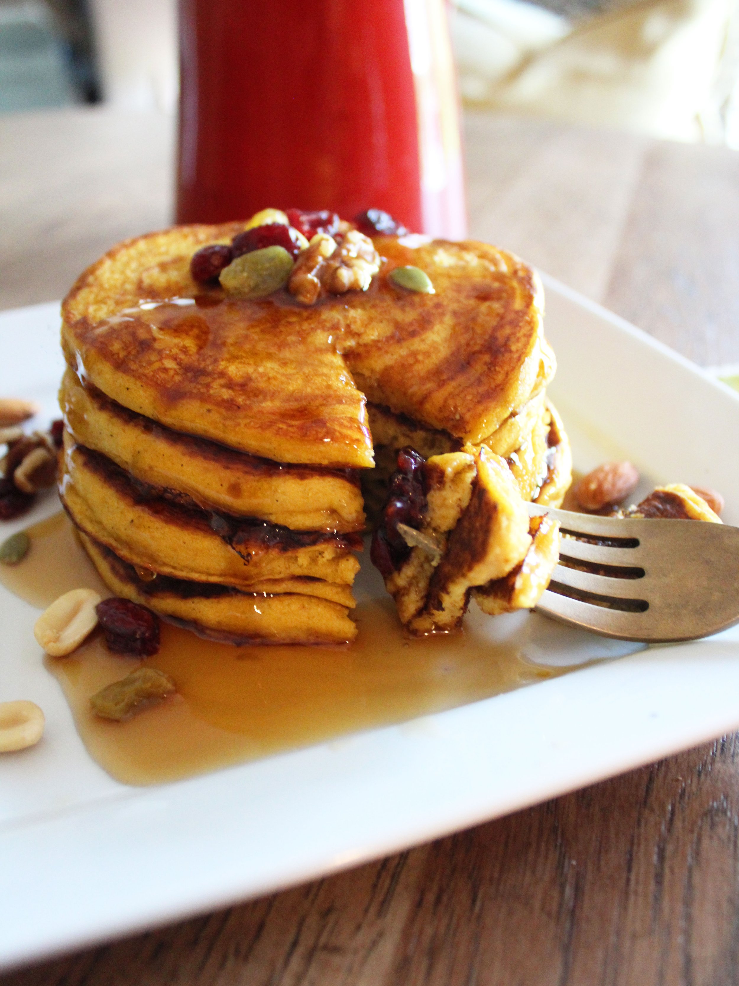 Vanilla Pumpkin Pancakes 