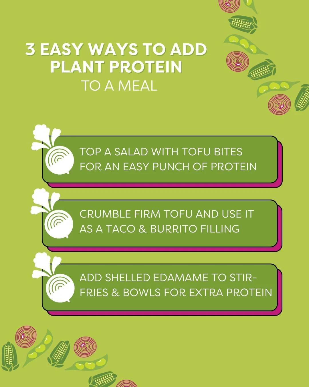 Check out these easy ways to boost your protein. 💪🌿

#PlantBasedProtein #PlantBasedFoods #EatMorePlants #Tofu #Seitan #Edamame #FranklinFarms #FranklinFarmsFoods