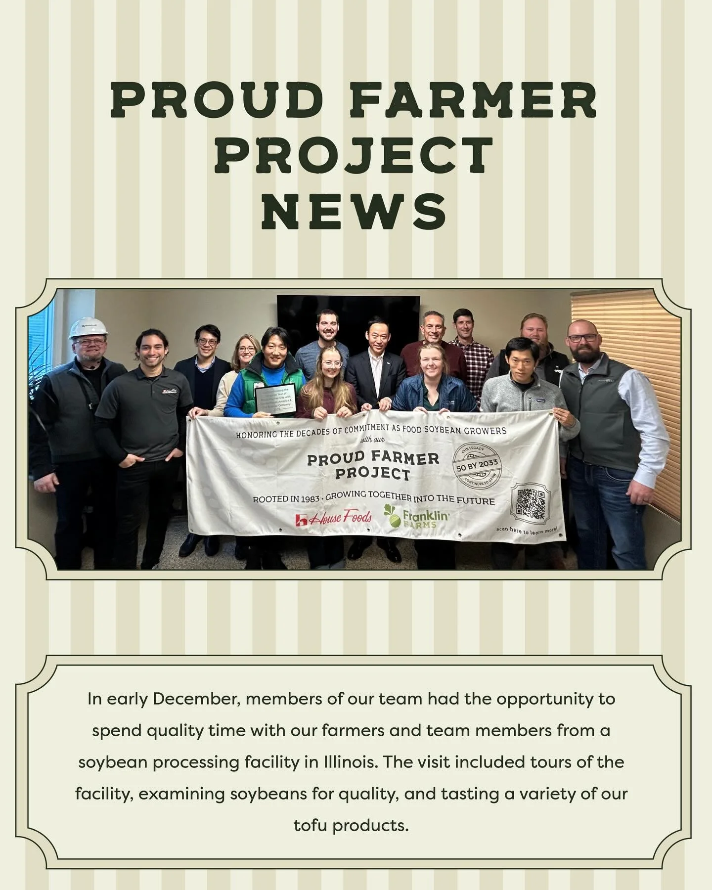 Our Proud Farmer Project News! We&rsquo;re so grateful to meet our incredible farmers &amp; look forward to meeting more in 2026! 💚 #ProudFarmerProject #HouseFoods #FranklinFarms