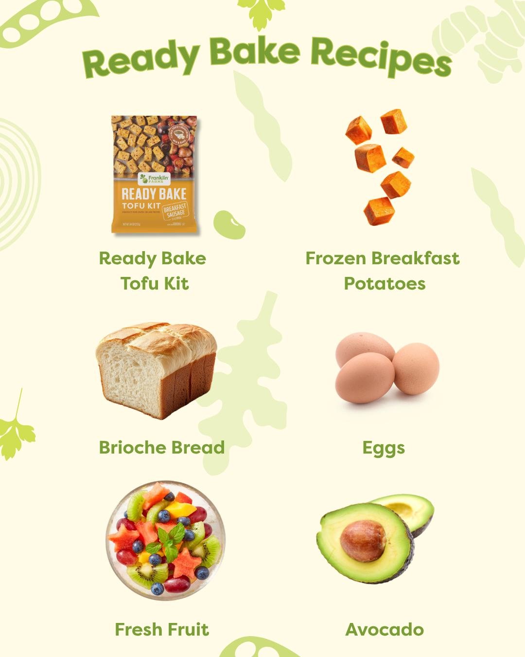 It's Ready Bake Wednesday, and an easy mid-week meal idea is calling your name. Featuring our Breakfast Sausage flavor tofu kit and simple ingredients. 🌿☀️

#FranklinFarmsFoods #Vegan #PlantBased #Tofu