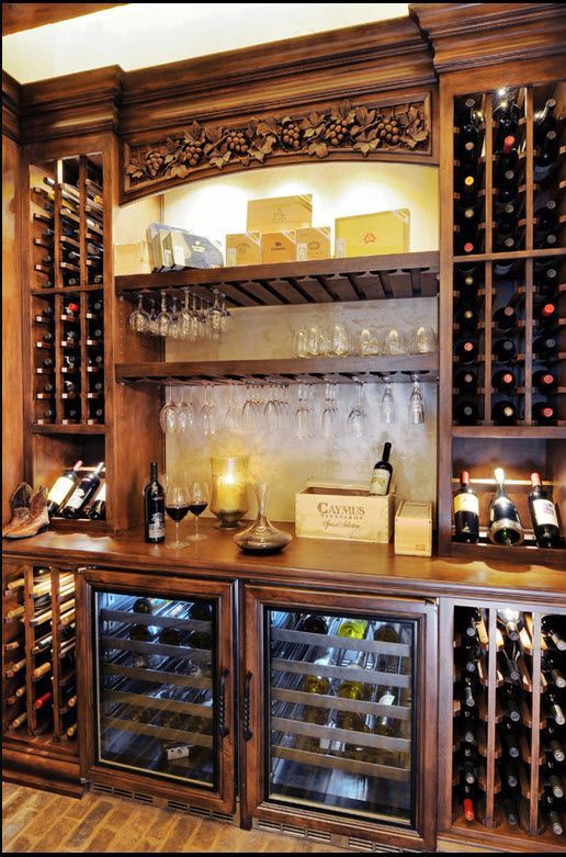 Bar meets wine cellar...