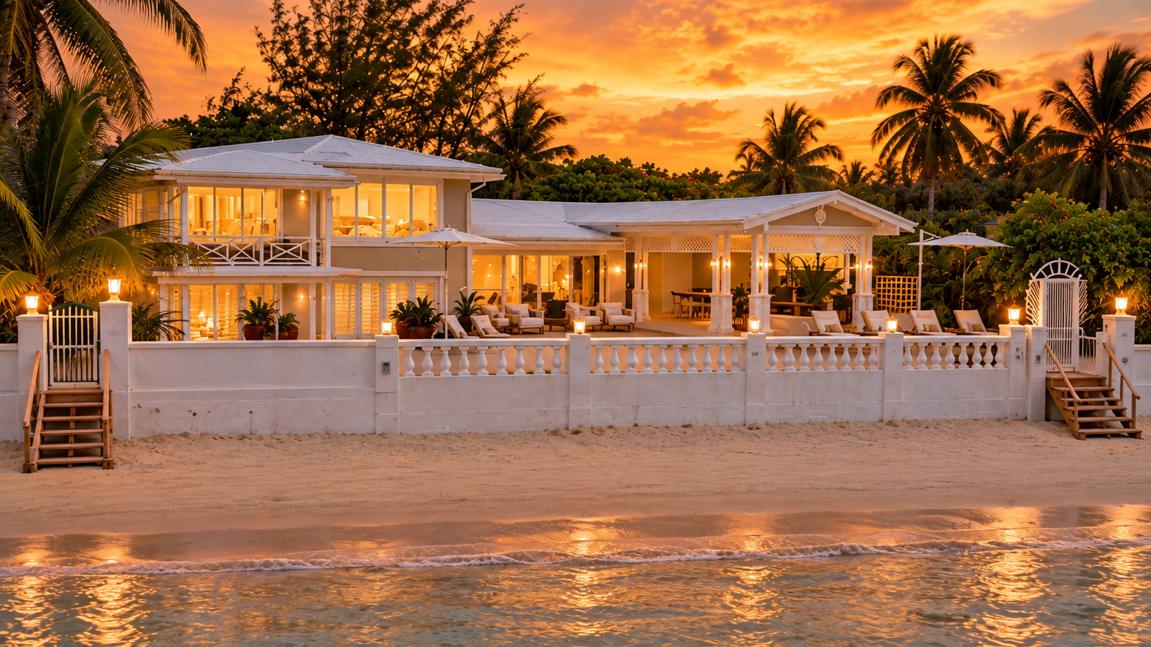 Shangri-La pool and beachfront outdoor spaces