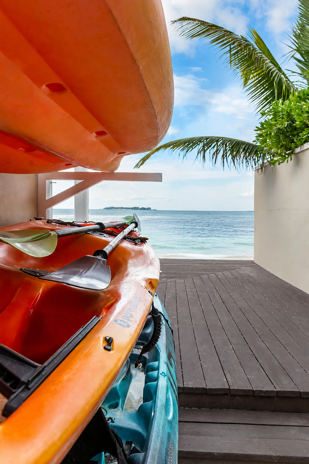 Kayaks at Shangri-La