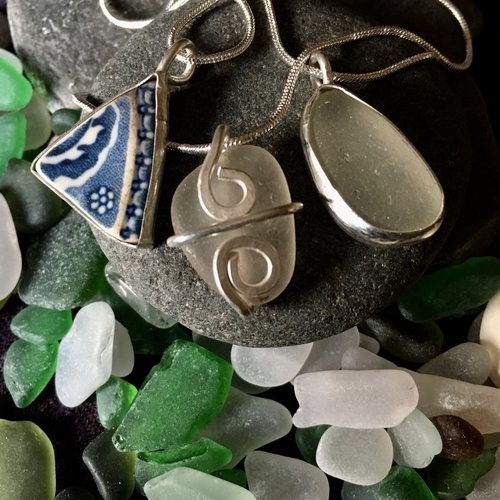 Sea Glass and Silver