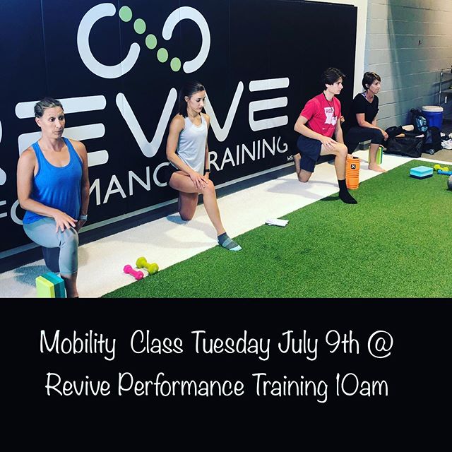 🤸&zwj;♂️Mobility Class Update: Tomorrow at 10am at Revive Performance Training and Wednesday 6pm at Landreneau Physio! &bull; 🧘&zwj;♀️Classes are $10 per person! Let us know if you can make it! &bull;

#Landreneauphysio #Mobility #injuryprevention 