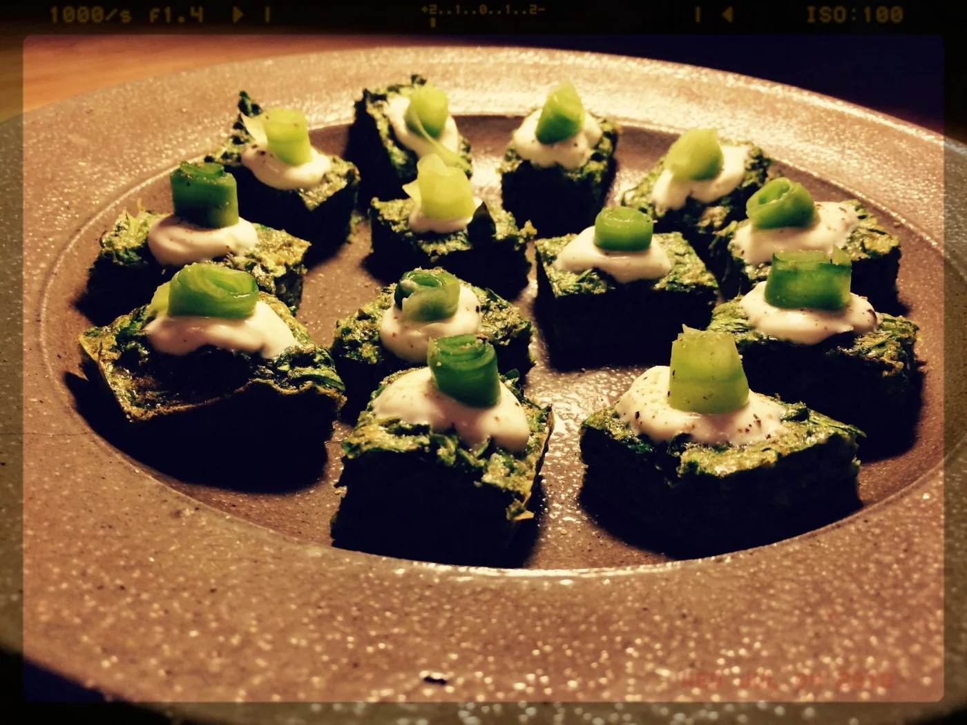 Kuku Sabzi, seasoned yoghurt and lemon marinated cucumber