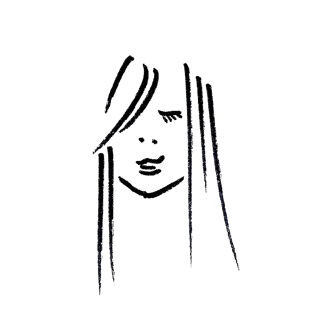 Cheveux lisses et longs