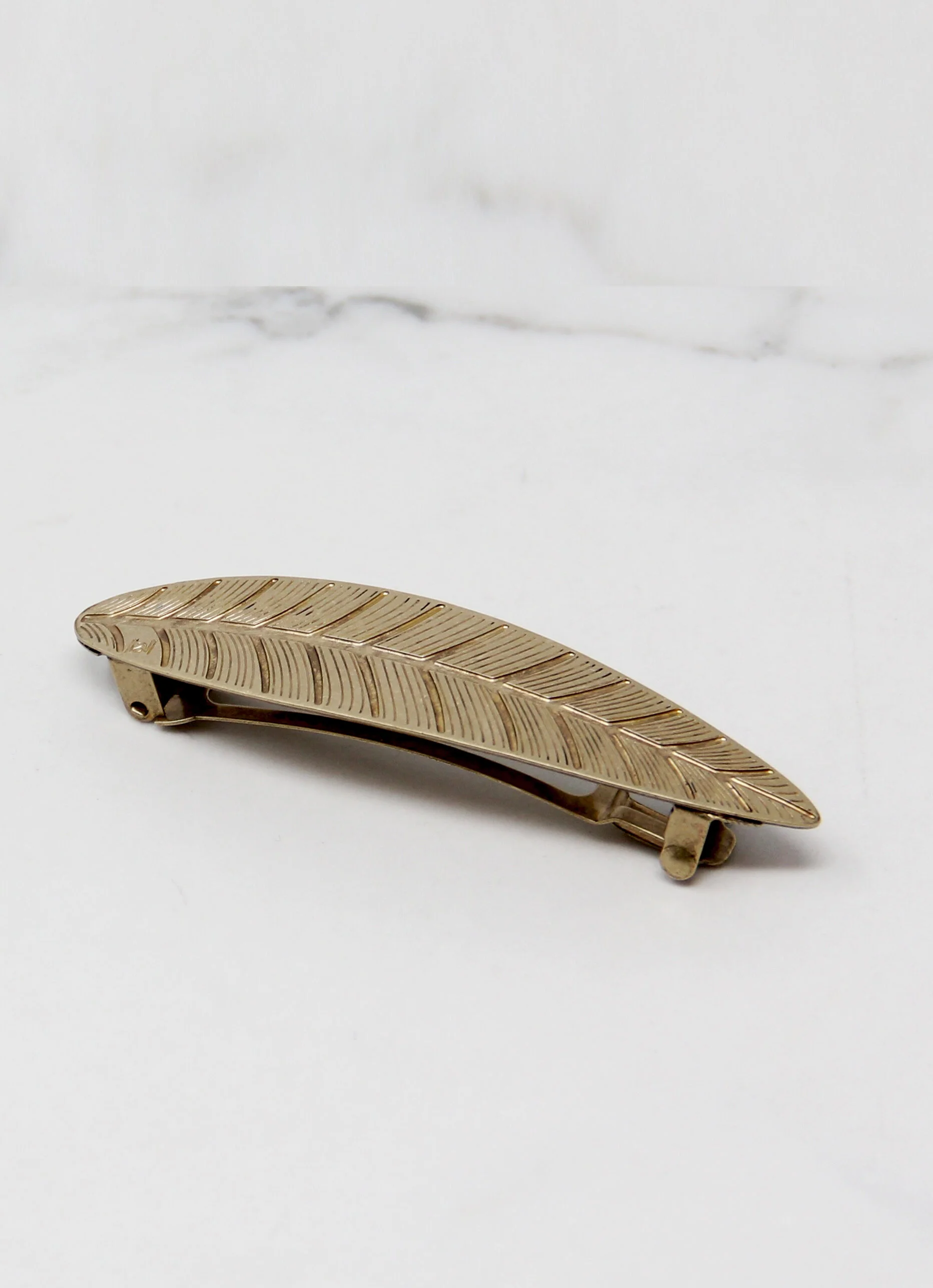 Les Cerises de Mars Barrette Ambre finition bronze face accessoire cheveux broche