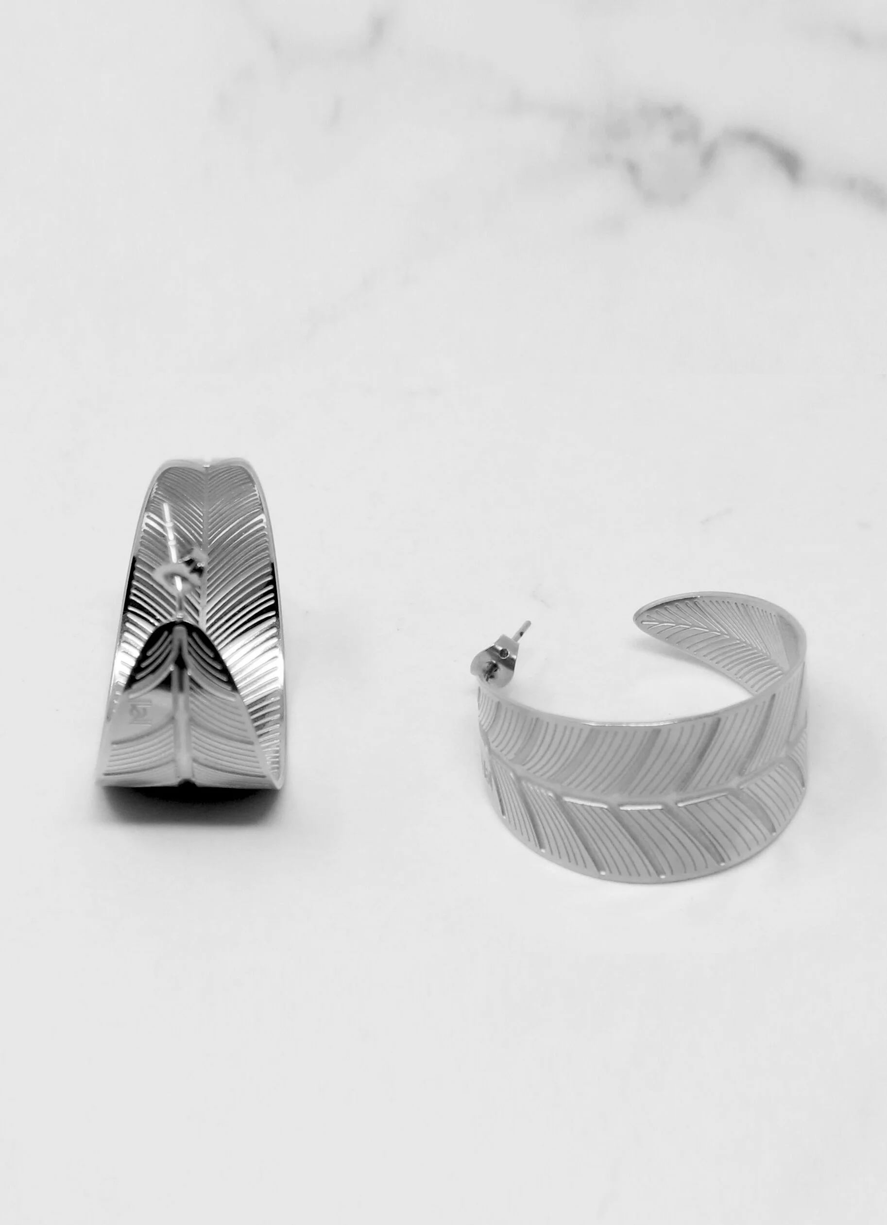 Les Cerises de Mars Boucles d'oreilles Ambre L finition argent face