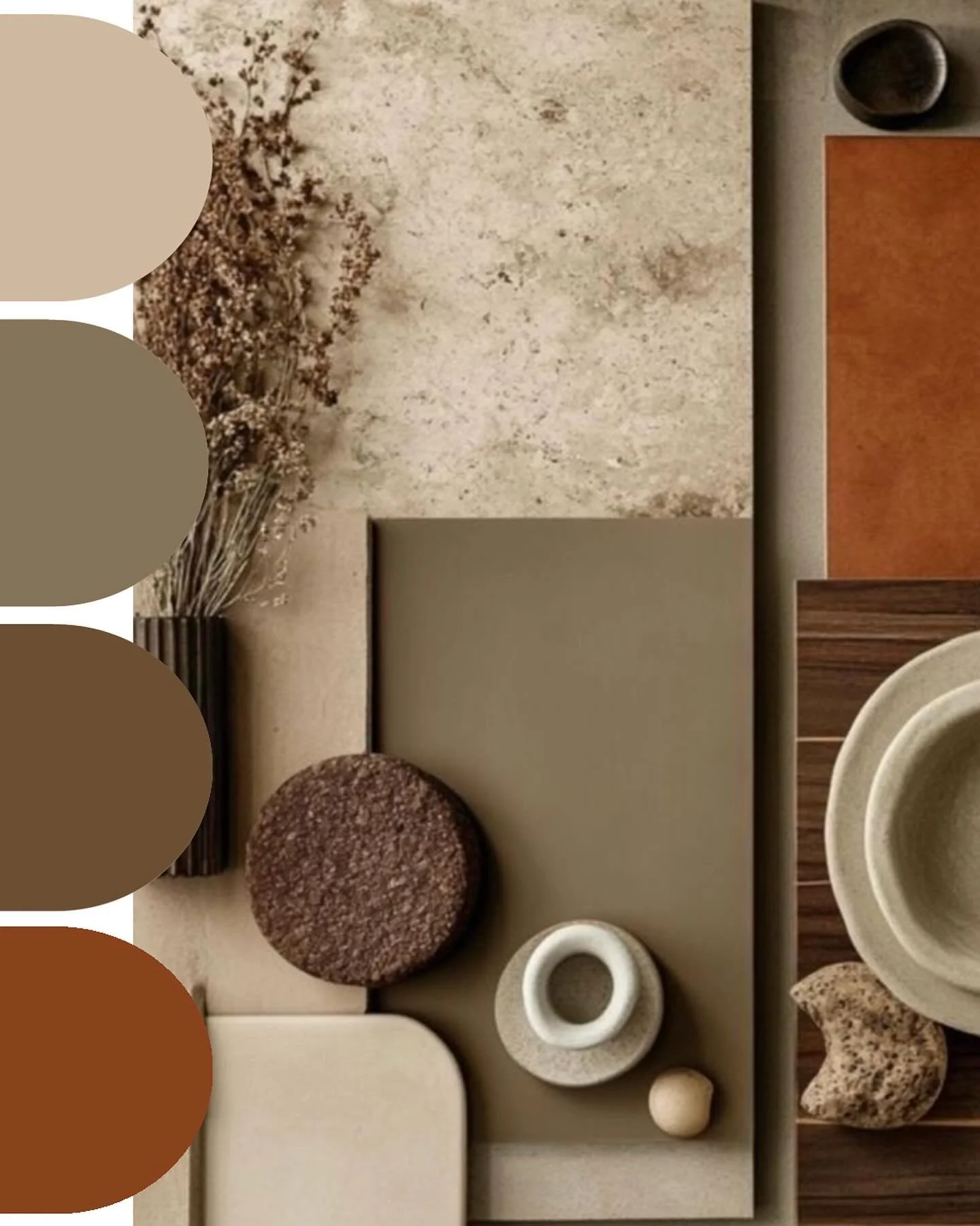Oktober &auml;r h&auml;r och visst sneglar vi redan mot lite h&ouml;stigare f&auml;rgpaletter? 🍂 

#inredning #moodboard #inredningsinspo